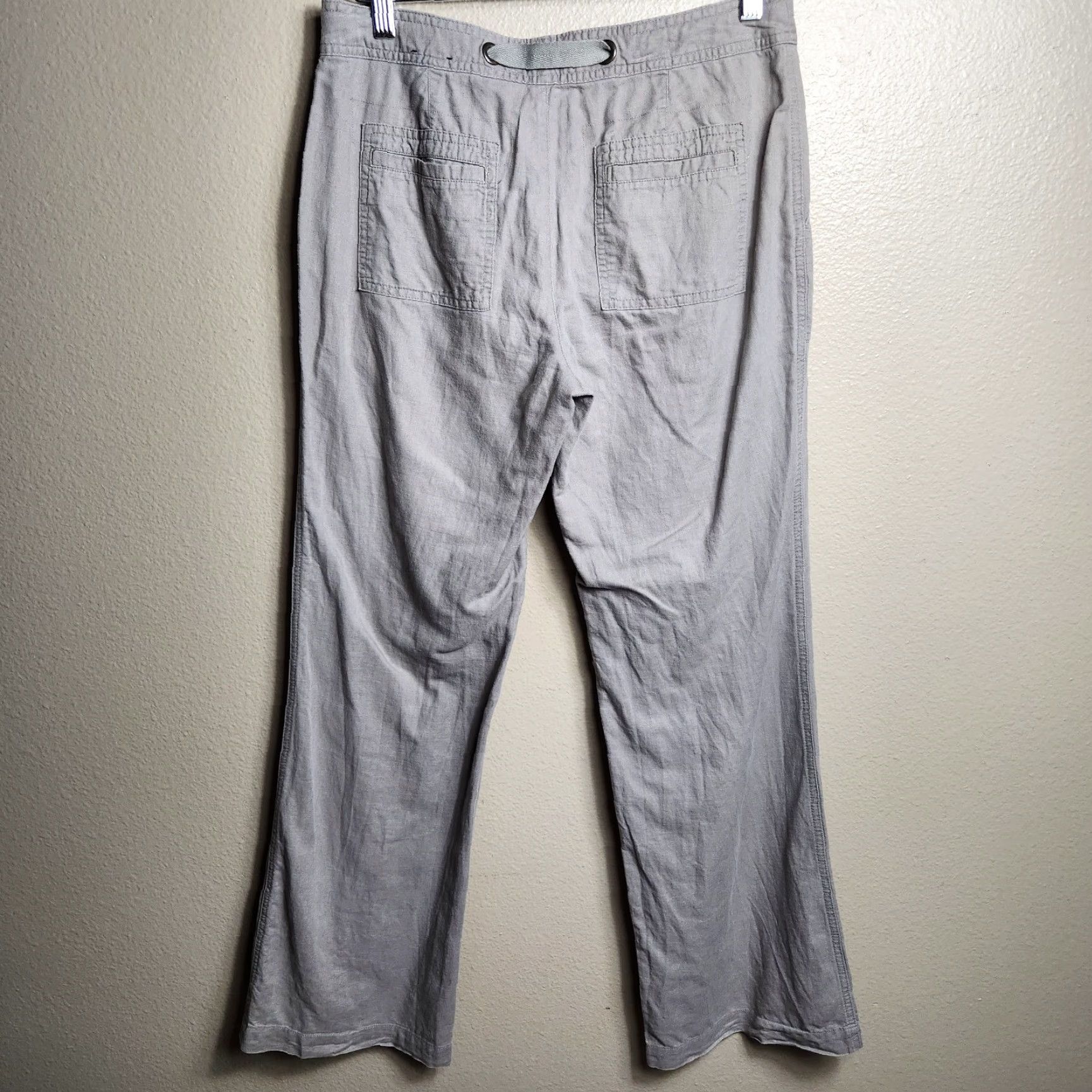 Banana Republic Banana Republic Womens Ryan Fit Pant Wide-Leg Linen Tan 4 | Linen Blend Beach Casual Pockets Bottoms Size 27" / US 4 / IT 40 - 5 Thumbnail