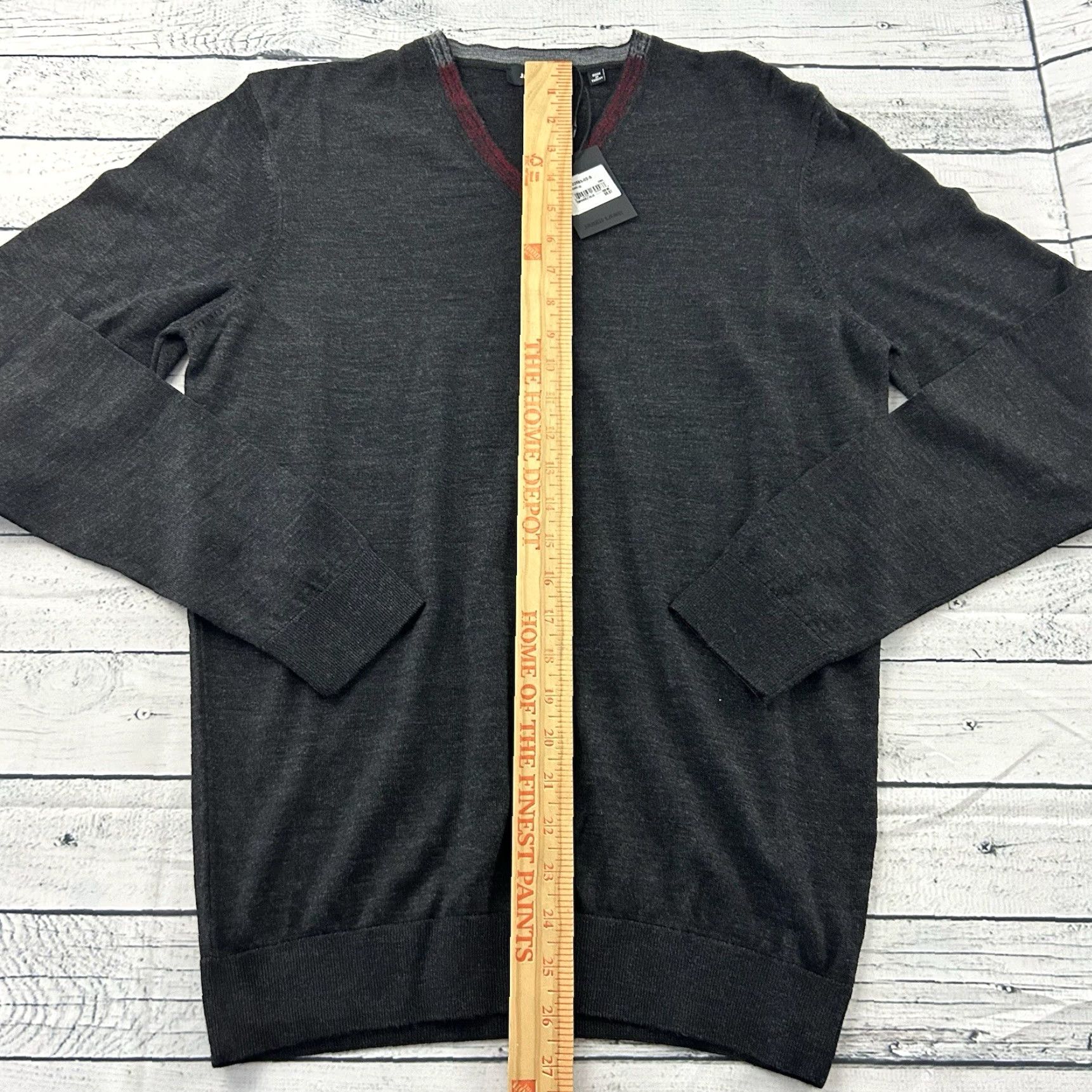 Jared Lang VINTAGE Jared Lang Merino Wool Blend V Neck Pullover Sweater Men's Small Gray 69 Size US S / EU 44-46 / 1 - 4 Thumbnail