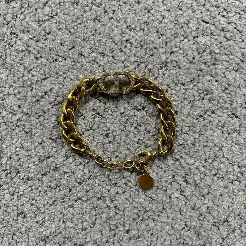 Dior Dior The latest gold vintage gold finish full diamond brace Size ONE SIZE - 7 Thumbnail