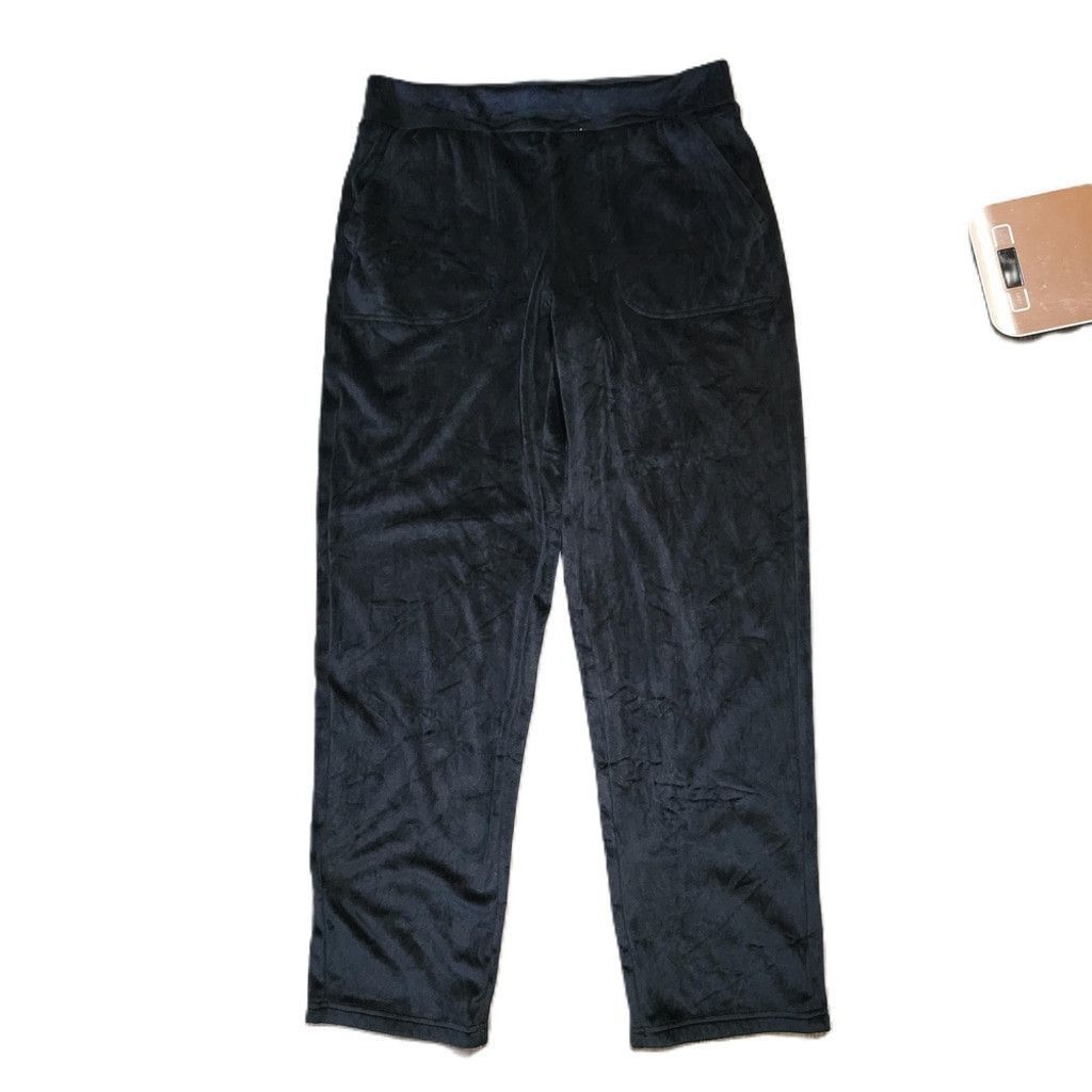 Croft & Barrow Croft & Barrow Womens Black Velour Pants Size S Size 27" / US 4 / IT 40 - 1 Thumbnail