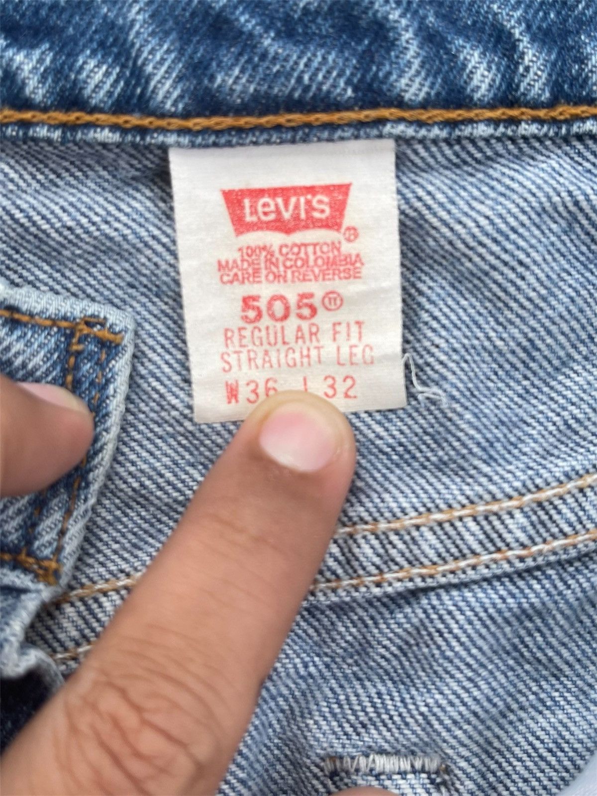 Jean × Levi's 🔥 Levi's 505 Distressed Denim Vintage W35 🔥 Size US 35 - 7 Thumbnail
