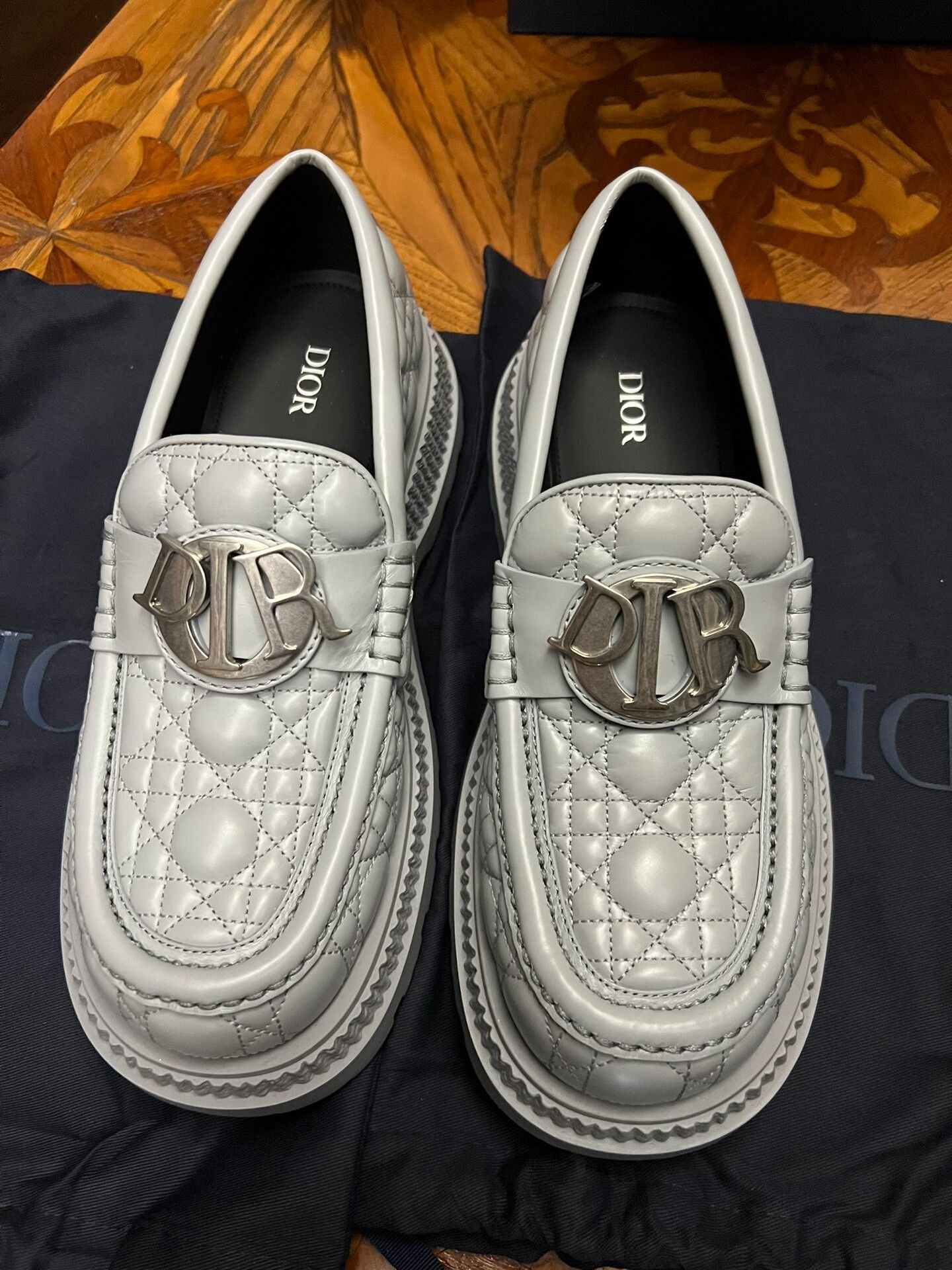 Dior Dior Buffalo Cannage Leather Men's Loafers Size US 8 / EU 41 - 1 Thumbnail