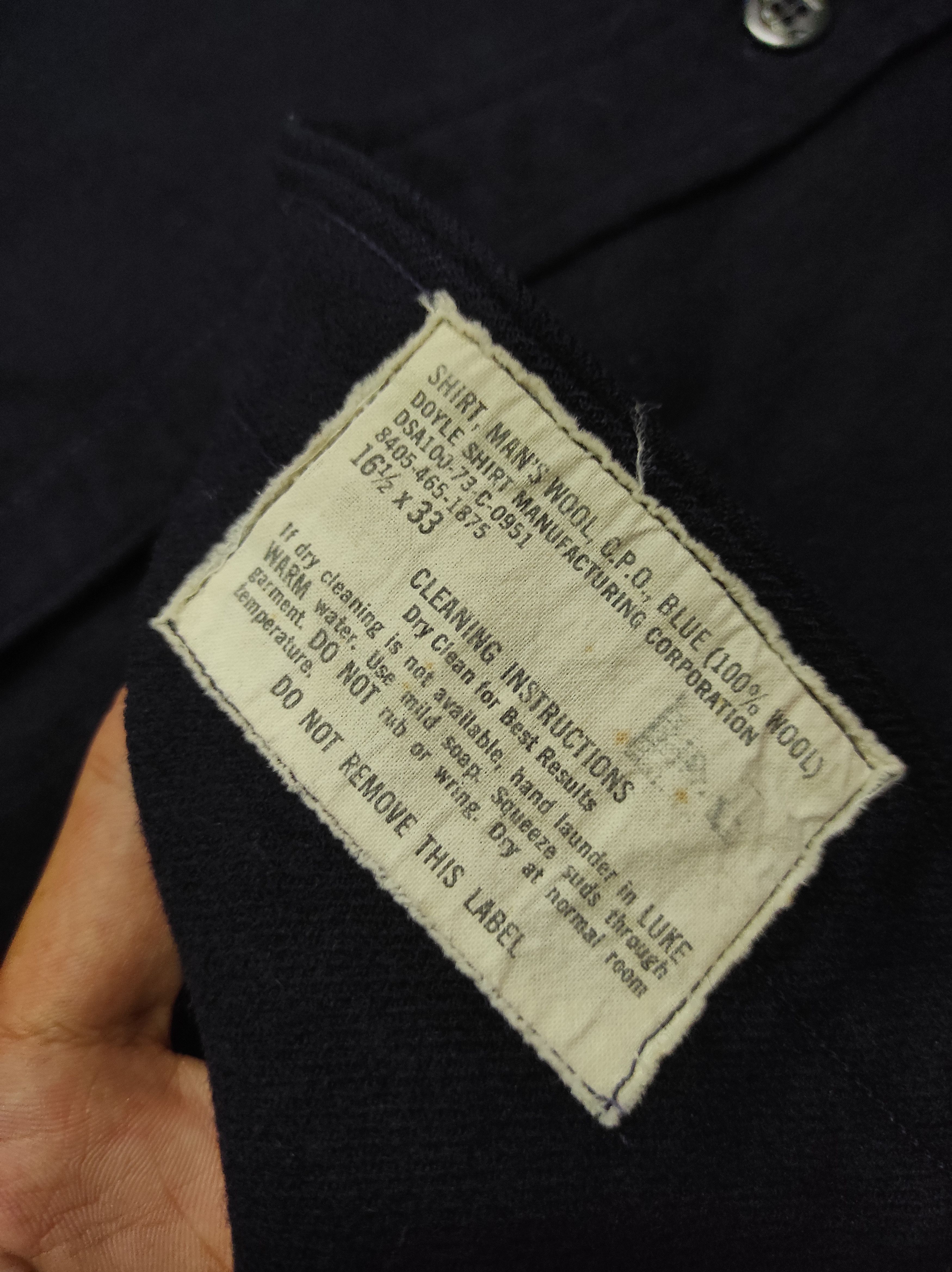 MILITARY MAN'S WOOL CPO BLUE DOYLE SHIRT JACKET