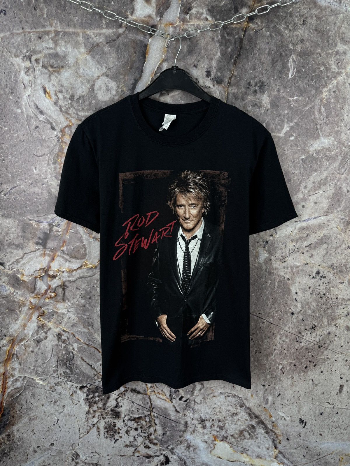 Vintage eBay: Rod Stewart Tour T-Shirt Black Graphic Band Concert Size US L / EU 52-54 / 3 - 2 Thumbnail
