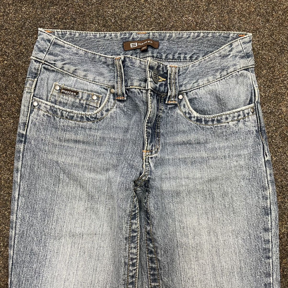 Vintage Vintage Y2K Light Wash Baggy Wide Leg Flared Jeans Grunge Size 32" / US 10 / IT 46 - 4 Thumbnail