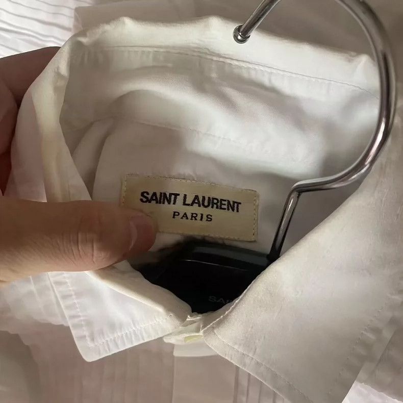 Saint Laurent Paris Saint Laurent Paris 16 FW White Organ Shirt Size XS / US 0-2 / IT 36-38 - 4 Thumbnail
