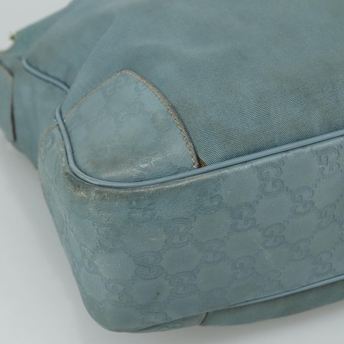 Gucci GUCCI GG Canvas Guccissima Shoulder Bag Turquoise Blue Size ONE SIZE - 14 Thumbnail
