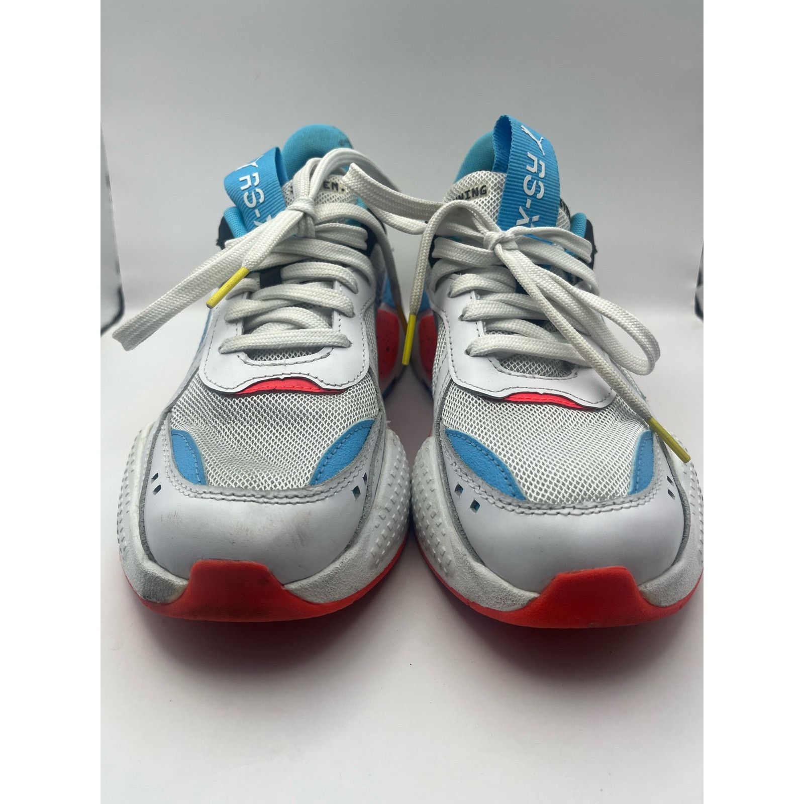 Puma Puma RSX Airbrush Jr White Red Blue Orange Running Shoes 6C Size US 6 / EU 39 - 5 Thumbnail
