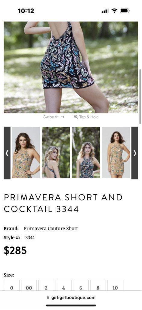 PRISCAVera Women's Primavera Couture Short Dress, Beige, Size 10 Size L / US 10 / IT 46 - 3 Thumbnail