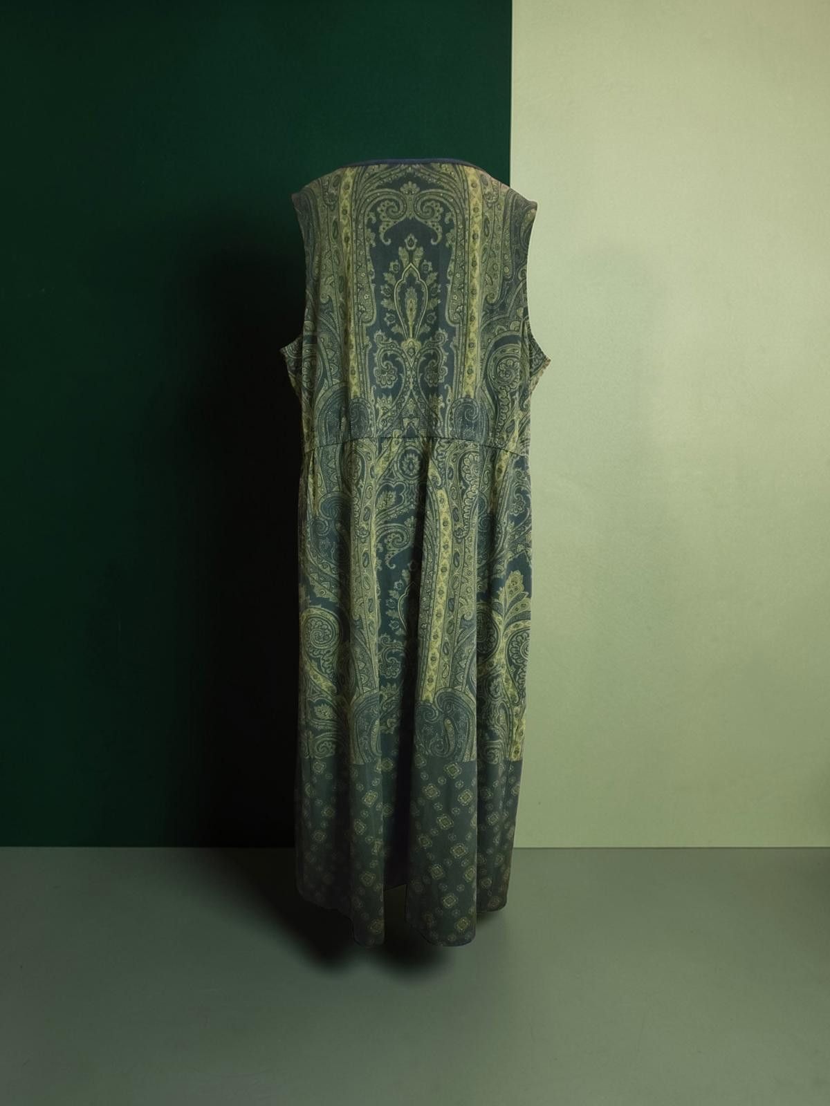 Other Isaac Mizrahi Live! Sleeveless Dress Size 2XP Green Paisley Size XXL / US 16-18 / IT 52-54 - 5 Thumbnail