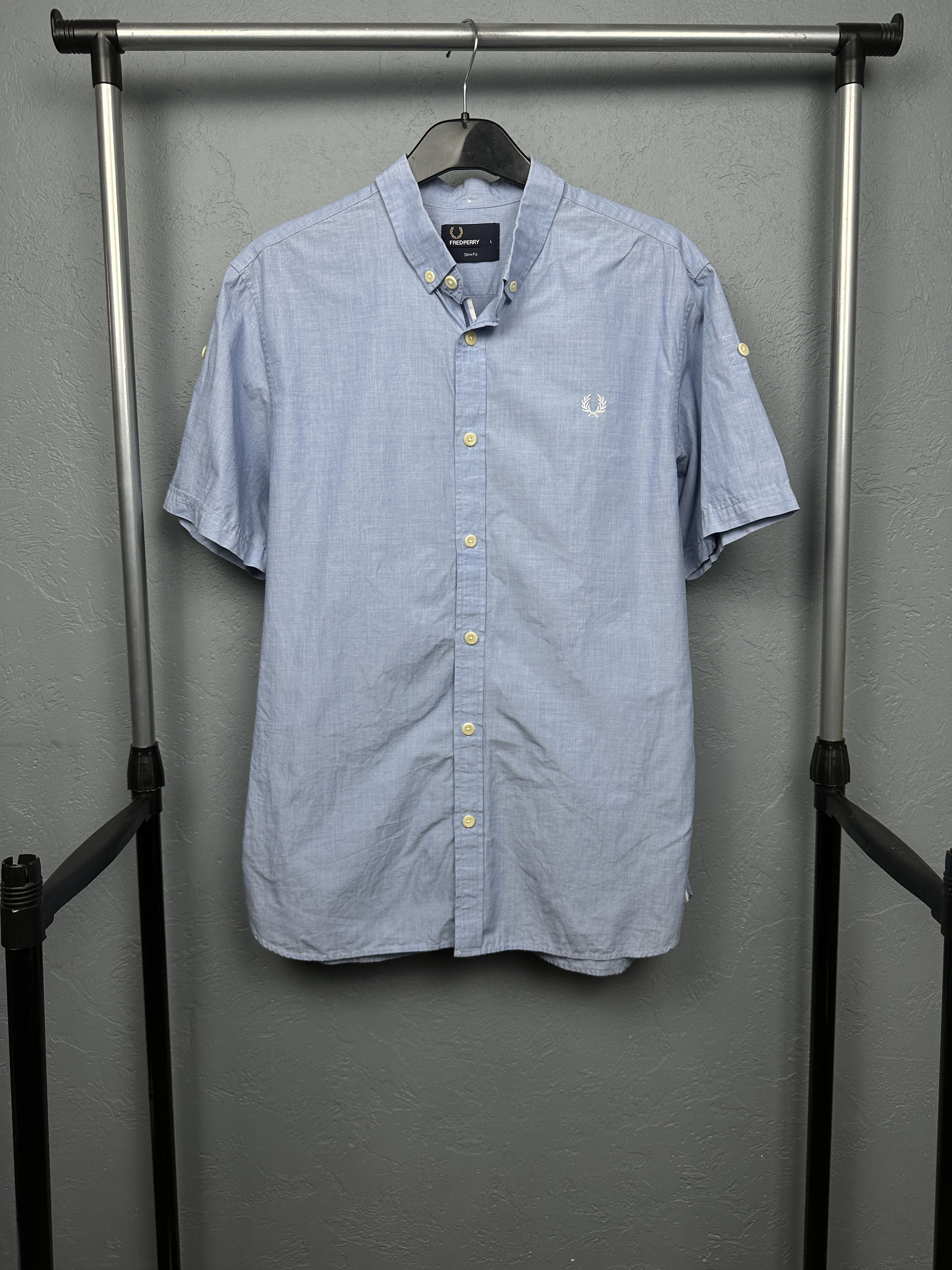 Fred Perry × Vintage Fred Perry Vintage Mens Short Sleeve Shirt Size US L / EU 52-54 / 3 - 1 Thumbnail