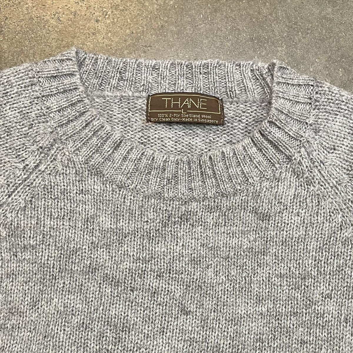 Vintage Vintage Thane Shetland Wool Geometric Knit Fisherman Sweater Size US L / EU 52-54 / 3 - 4 Thumbnail