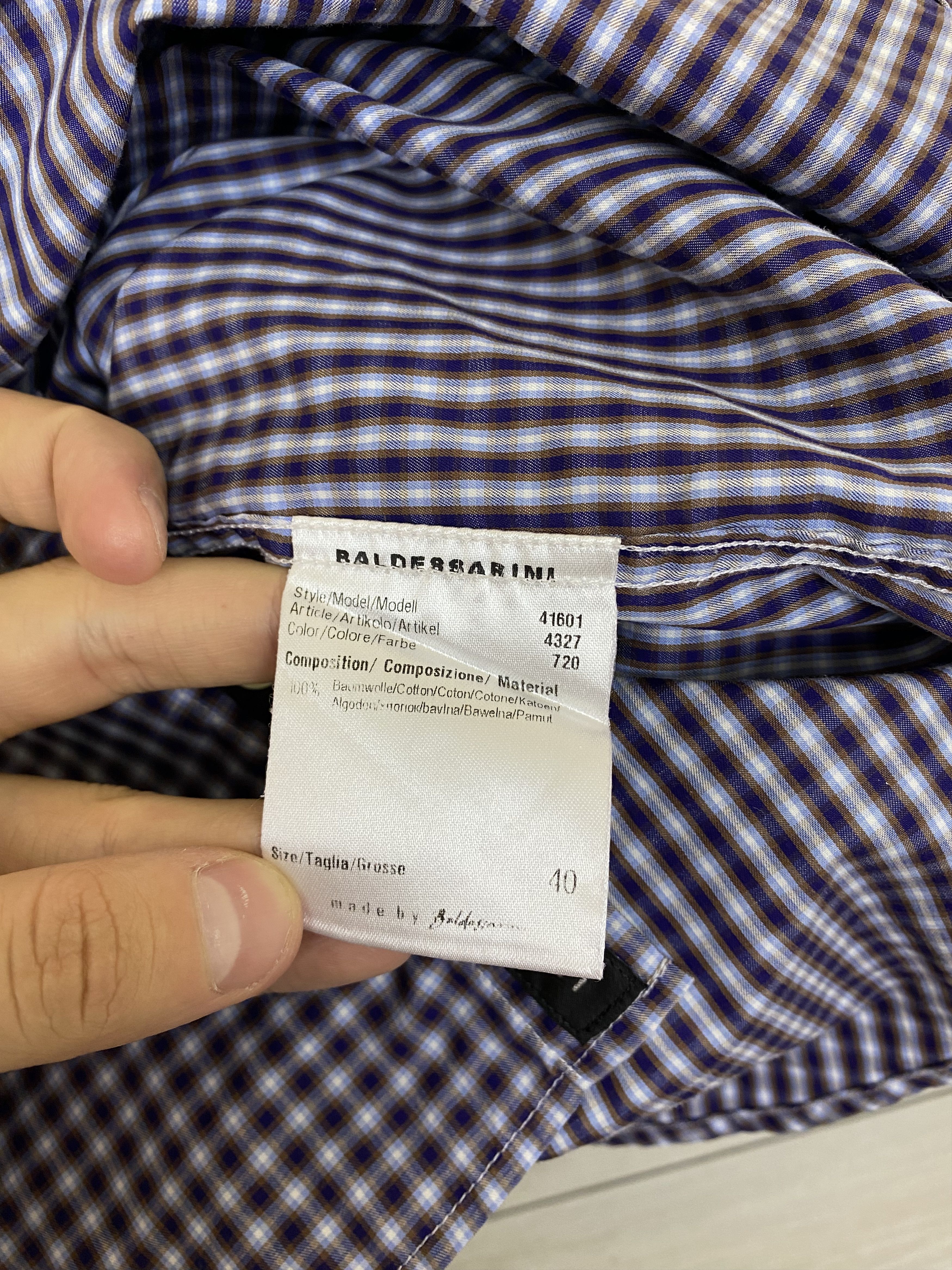 Baldessarini Baldessarini checkered stripped classic shirt Size US M / EU 48-50 / 2 - 11 Thumbnail