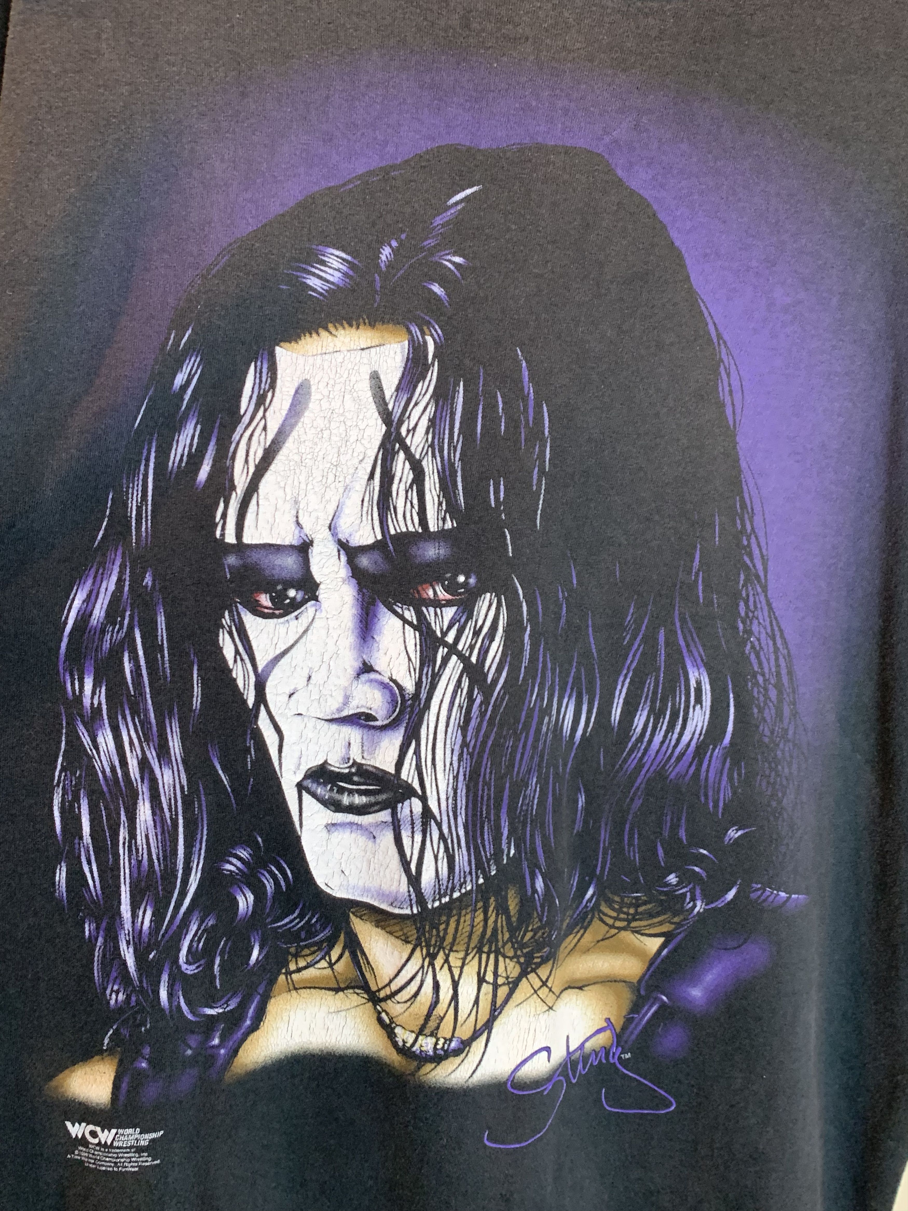 Vintage *RARE* Vintage 90’s Sting WCW Wrestling Portrait Art T-Shirt Size US L / EU 52-54 / 3 - 2 Thumbnail