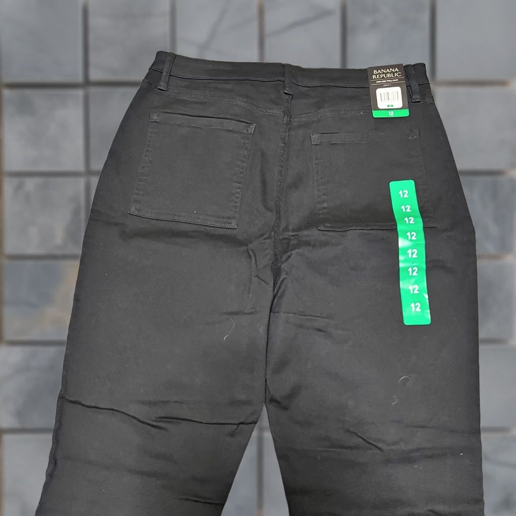 Banana Republic Banana Republic Pants Womens 12 Black High Rise Twill Ankle Office Casual Chino Size 34" / US 12 / IT 48 - 1 Thumbnail