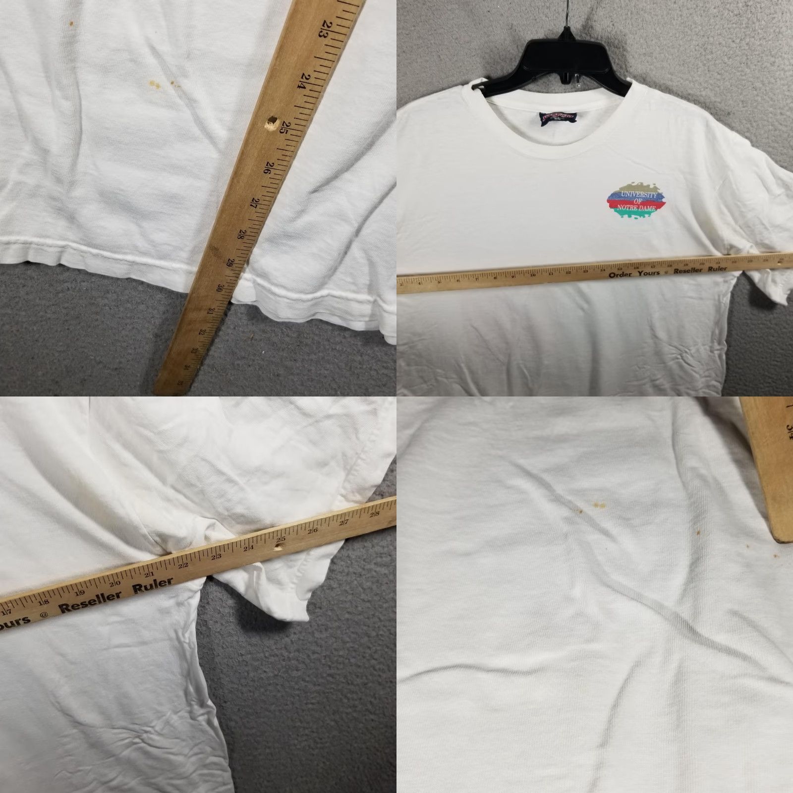 Jansport VINTAGE Notre Dame College Shirt Men XL White 90s Graphic Tee College Seal Mens Size US XL / EU 56 / 4 - 8 Thumbnail