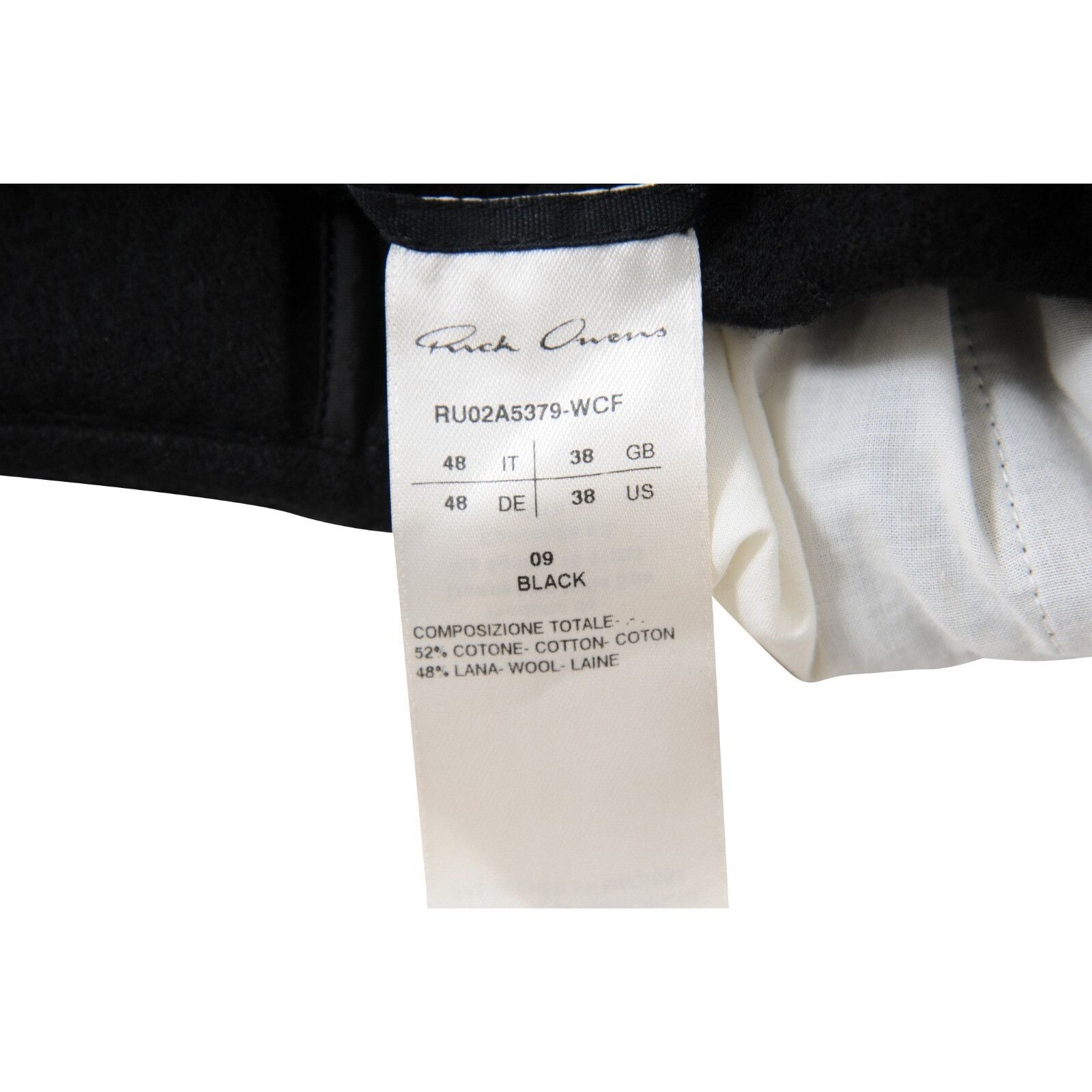 Rick Owens Black Wool Drop Crotch Cargo Pants FW21 Gethsemane - 02181 Size US 32 / EU 48 - 7 Thumbnail