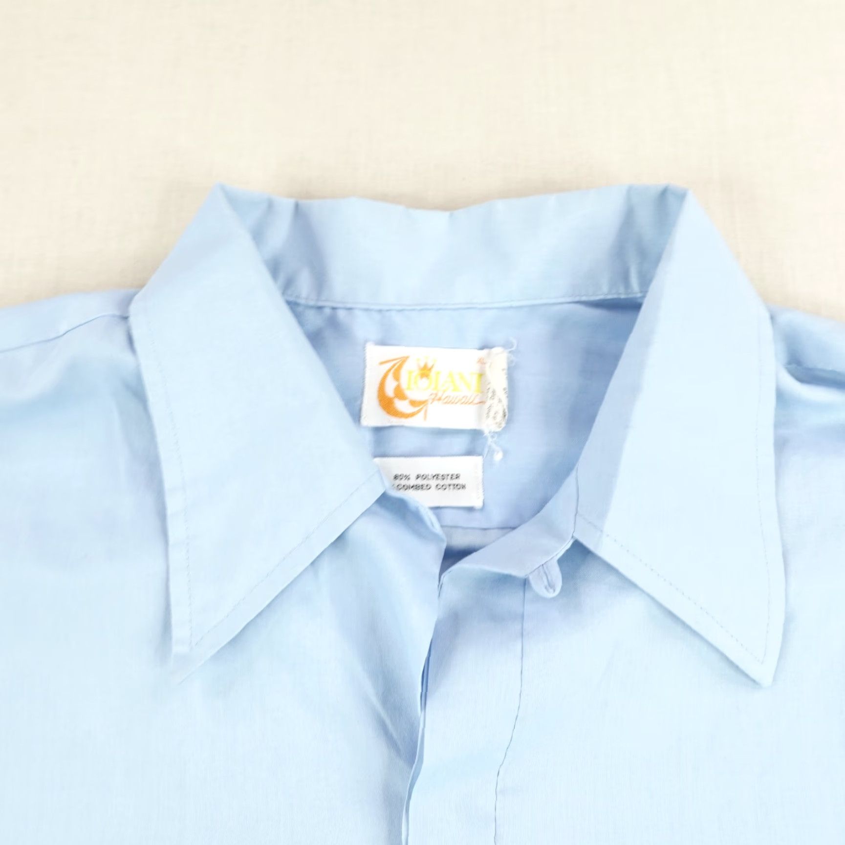IOLANI Vintage Iolani Shirt Mens XL Light Blue Hawaiian Button Camp Aloha Lounge 70s Size US XL / EU 56 / 4 - 2 Thumbnail