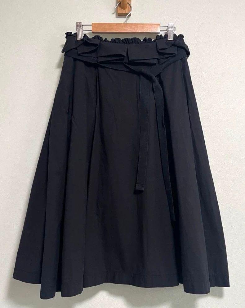 Yohji Yamamoto Yohji Yamamoto size 2 Cotton flared skirt with pleated wai Size 25" / US 0 / IT 36 - 1 Thumbnail