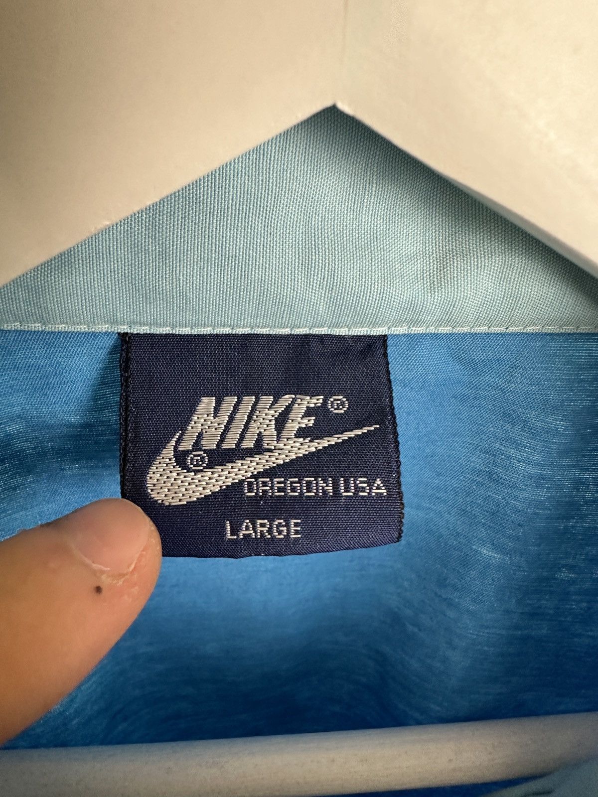 Nike × Vintage Vintage blue anorak jacket Nike 80s Size US L / EU 52-54 / 3 - 4 Thumbnail