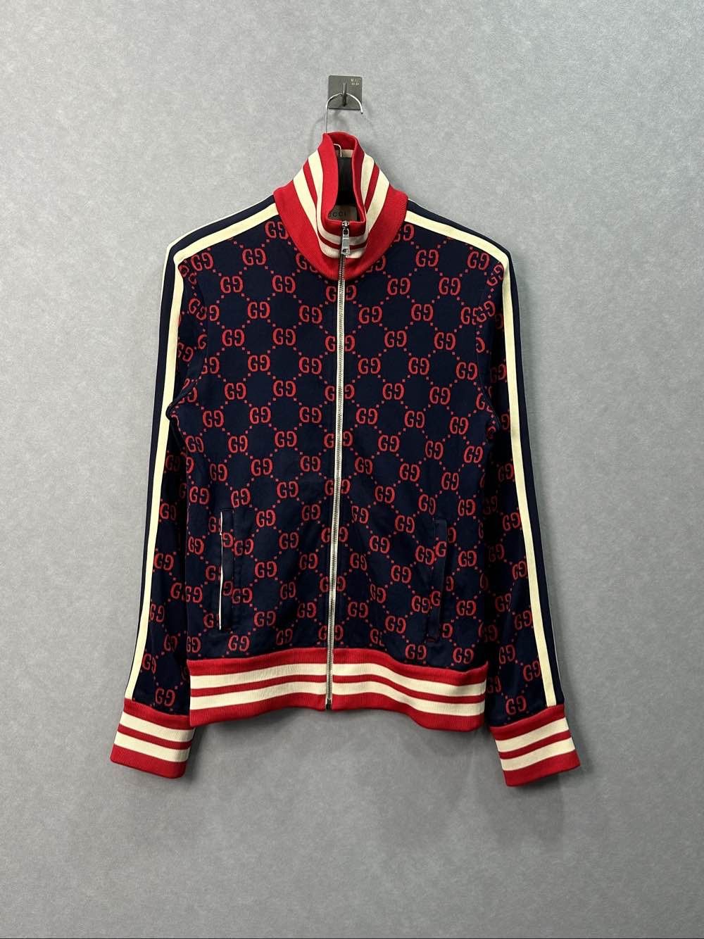 Gucci Gucci GG Monogram Knit Track Jacket US M Size US M / EU 48-50 / 2 - 1 Thumbnail