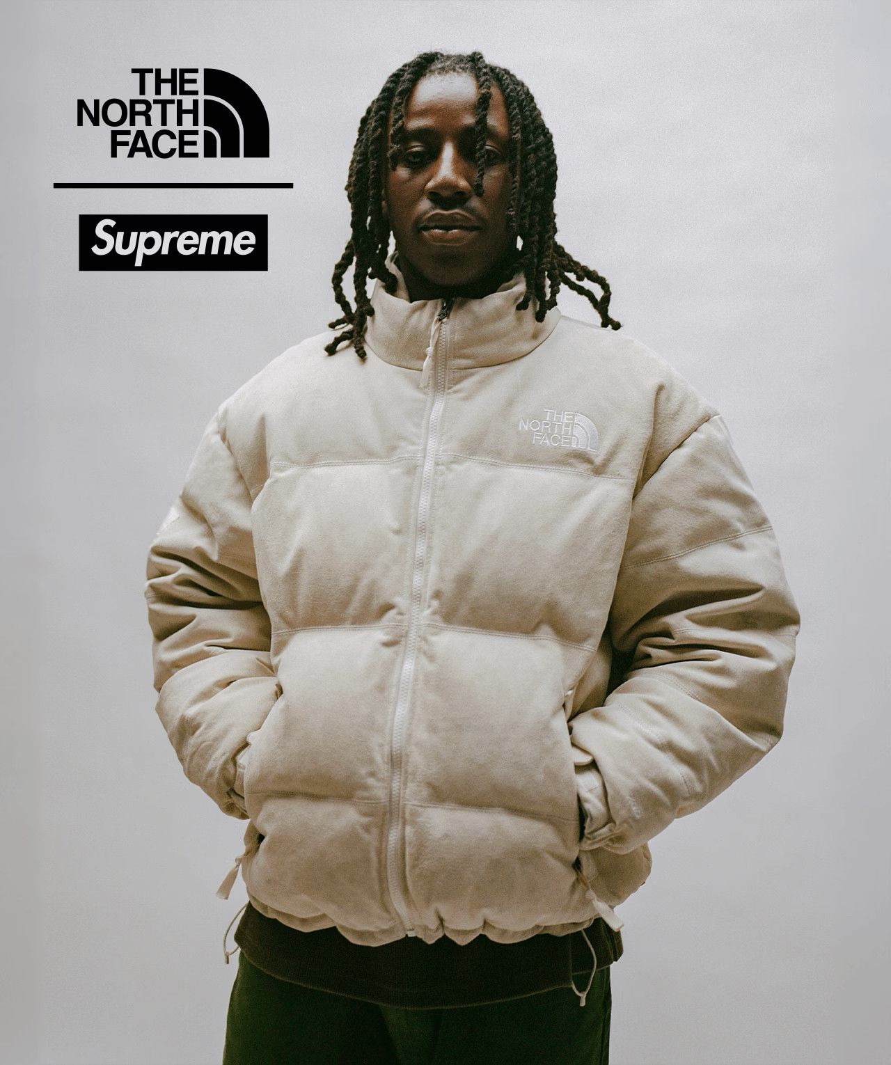 Supreme north face leather nuptse jacket online