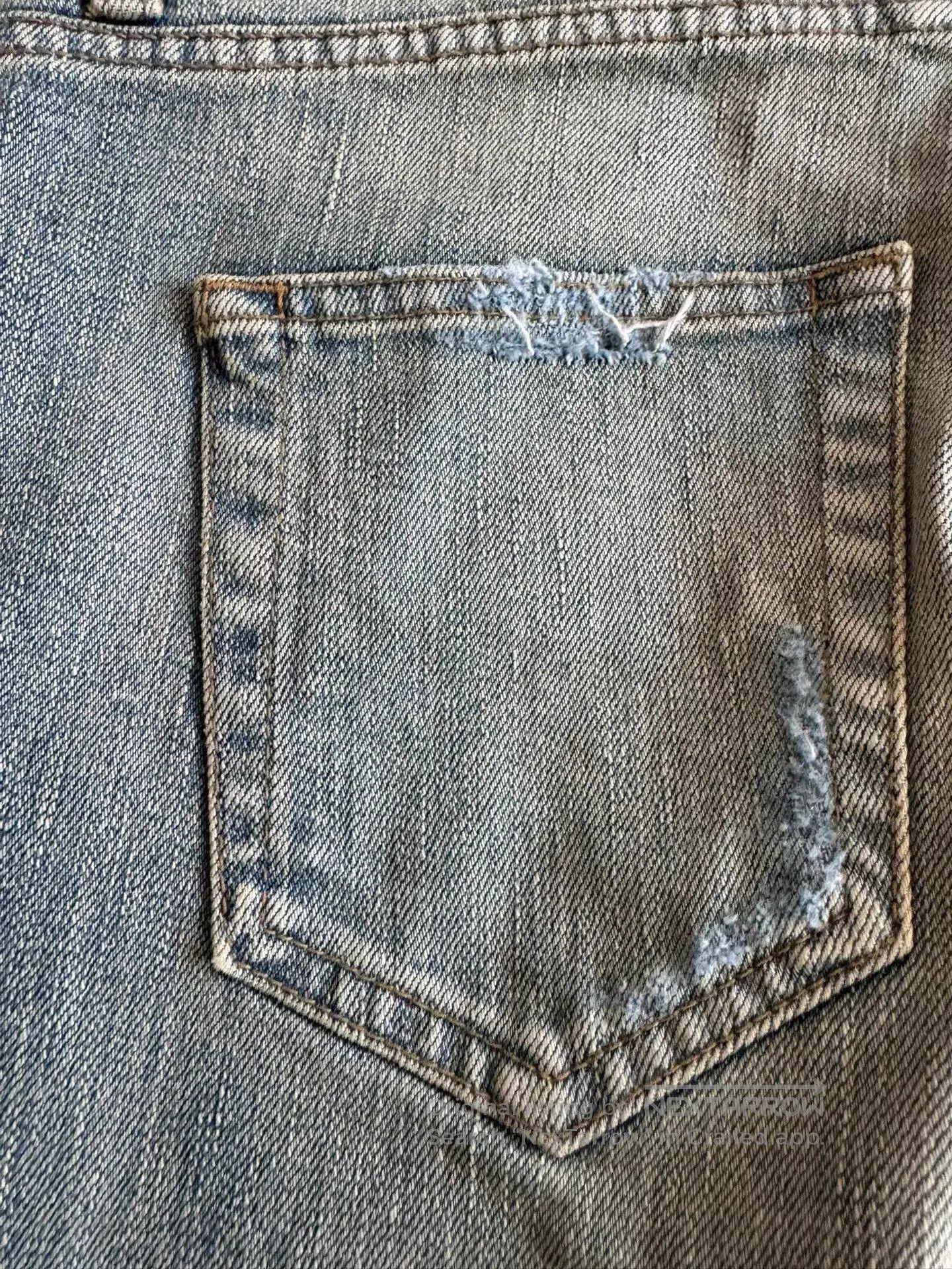 Saint Laurent Paris Distressed Blue Denim Pants Size 30. Size US 30 / EU 46 - 8 Thumbnail