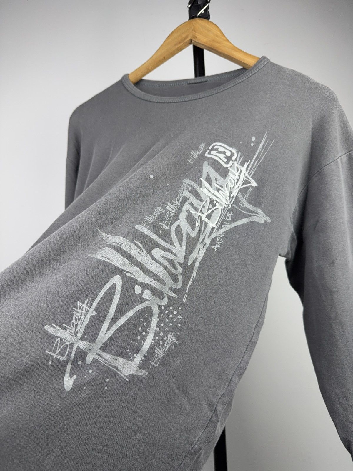 Billabong Surf Retro Billabong Grey Long Sleeve Graphic Logo T-Shirt Size US S / EU 44-46 / 1 - 8 Thumbnail