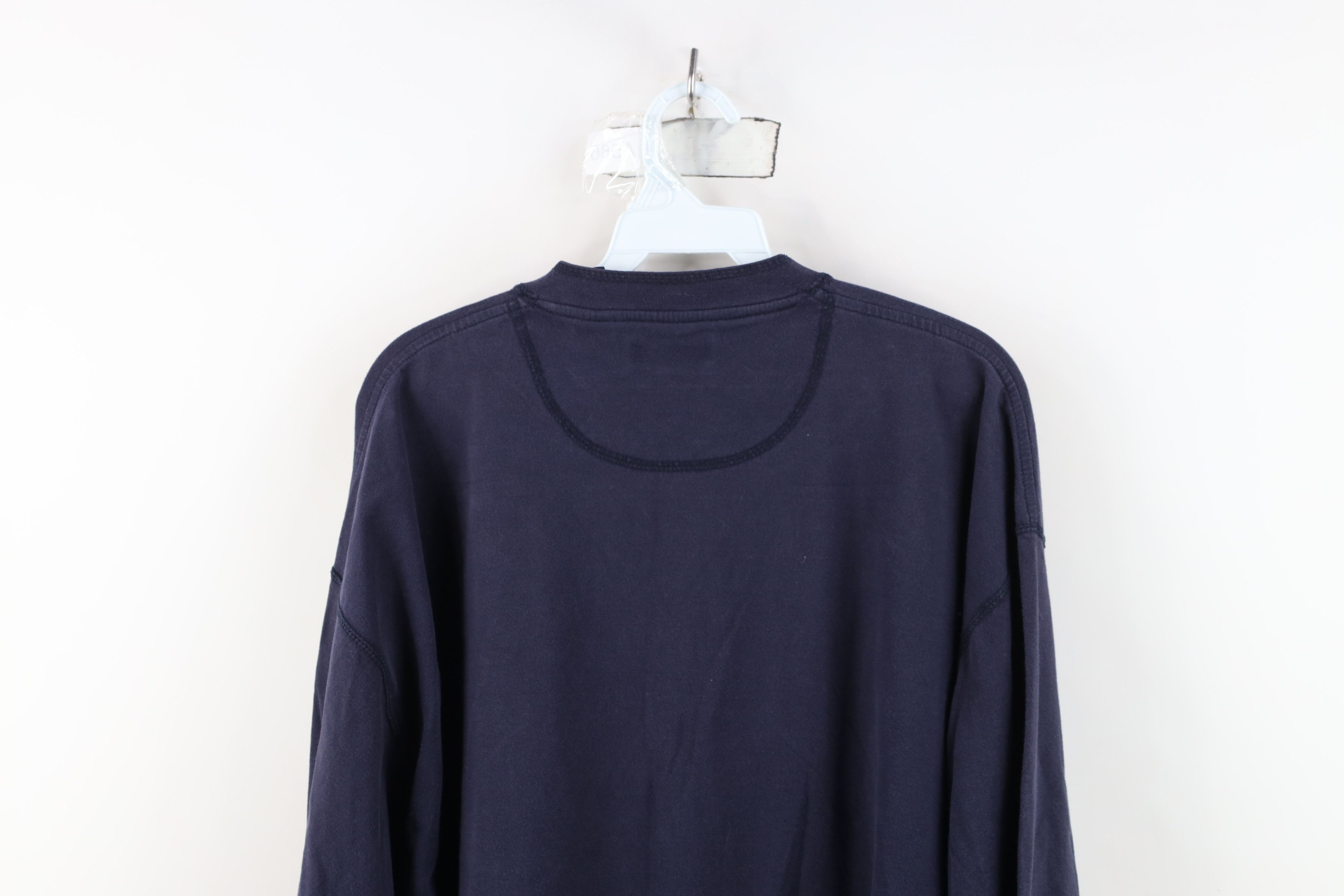 Vintage Vintage 90s Streetwear Baggy Long Sleeve Henley T-Shirt Blue Size US XL / EU 56 / 4 - 12 Thumbnail
