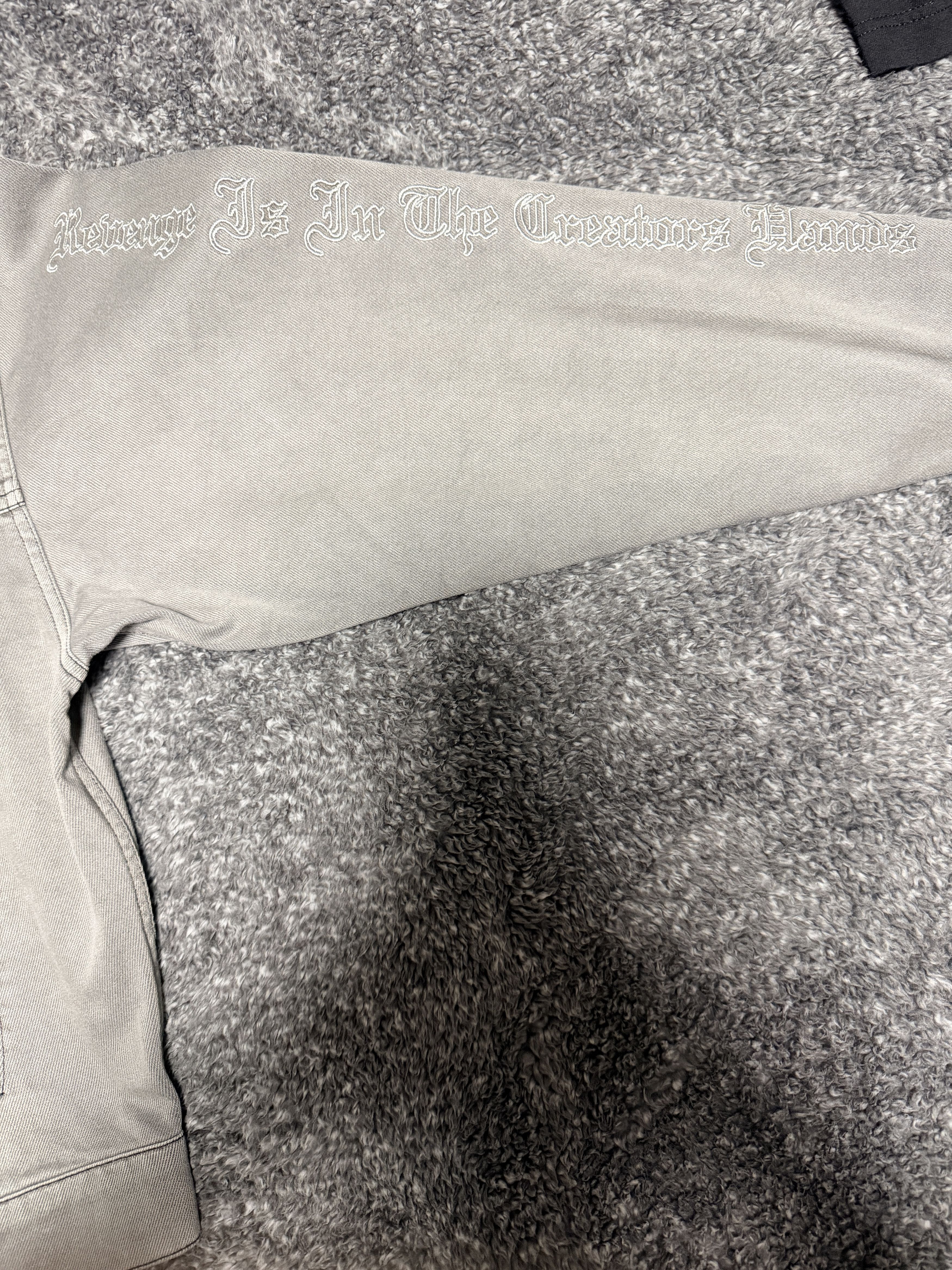 Revenge REVENGE EMBROIDERED DENIM JACKET GREY (2021) Size US S / EU 44-46 / 1 - 2 Thumbnail