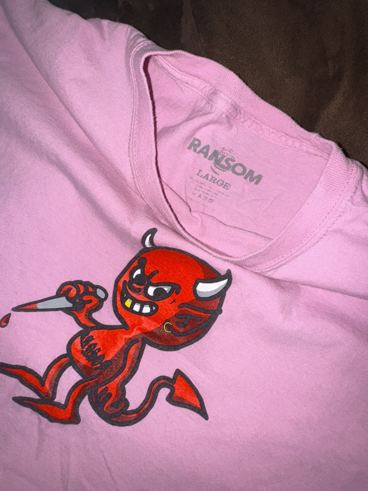 Ransom Clothing Rare OG Ransom Pink Devil Tee Size US L / EU 52-54 / 3 - 2 Thumbnail