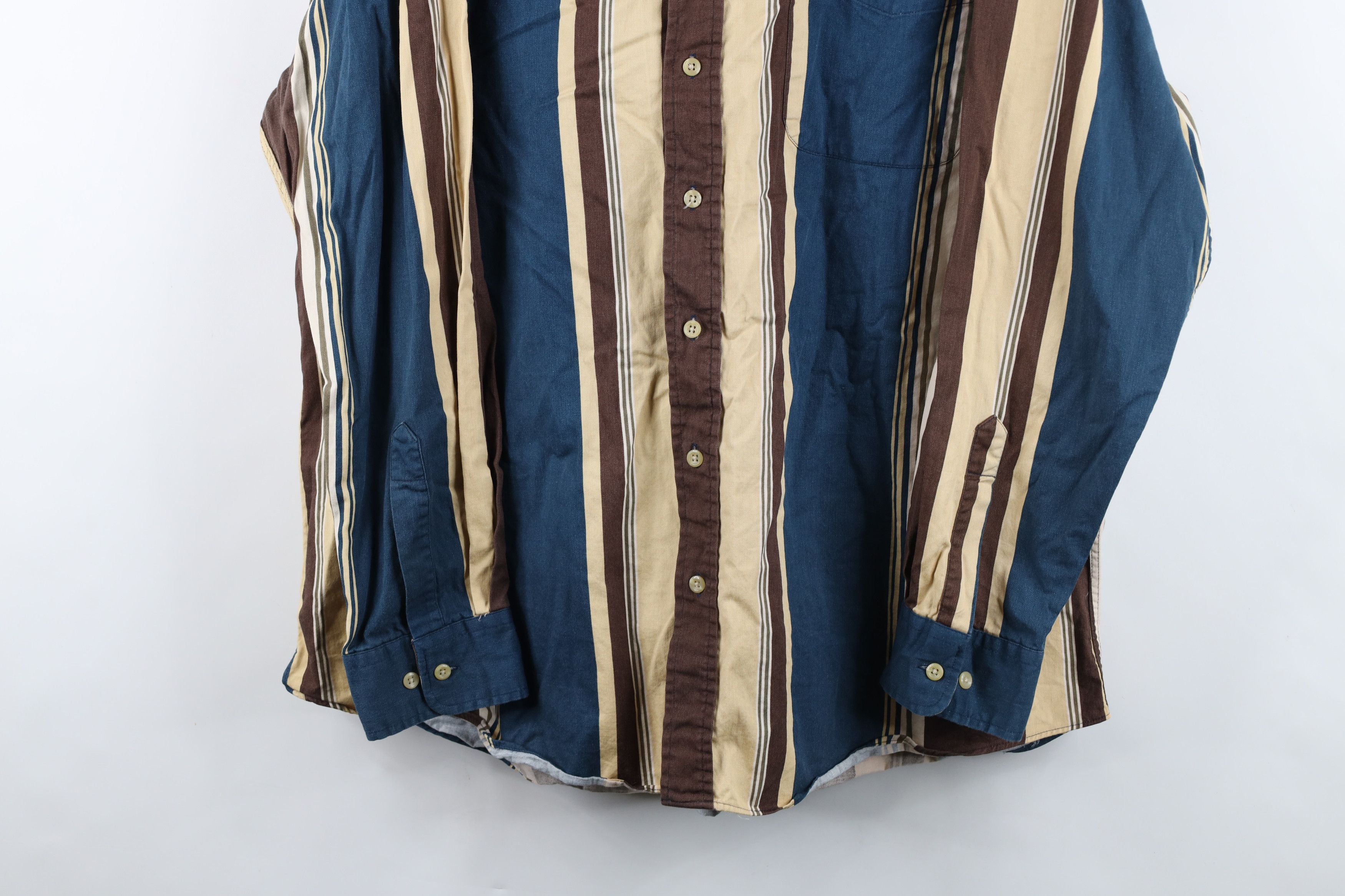 Vintage Vintage 90s Streetwear Striped Collared Button Down Shirt Size US XXL / EU 58 / 5 - 3 Thumbnail