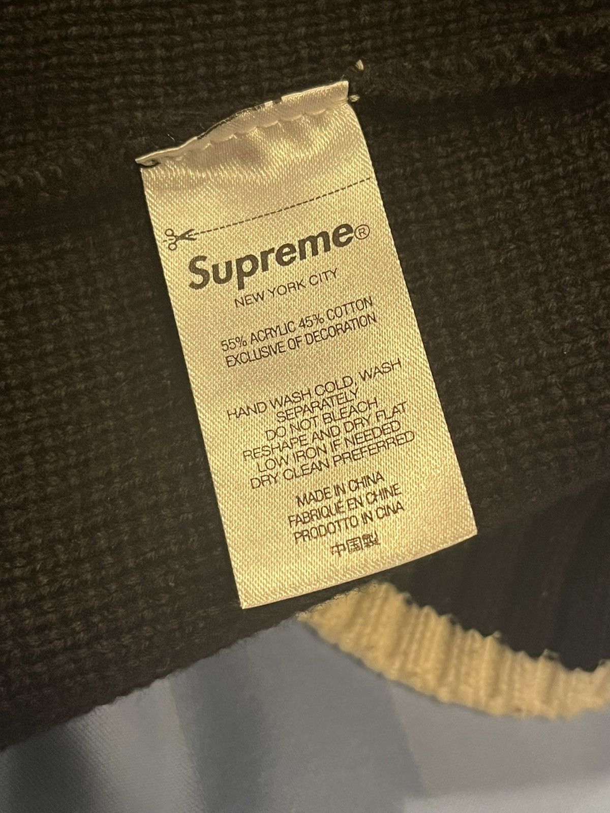 Supreme Supreme Black and White Knitwear Size US M / EU 48-50 / 2 - 5 Thumbnail