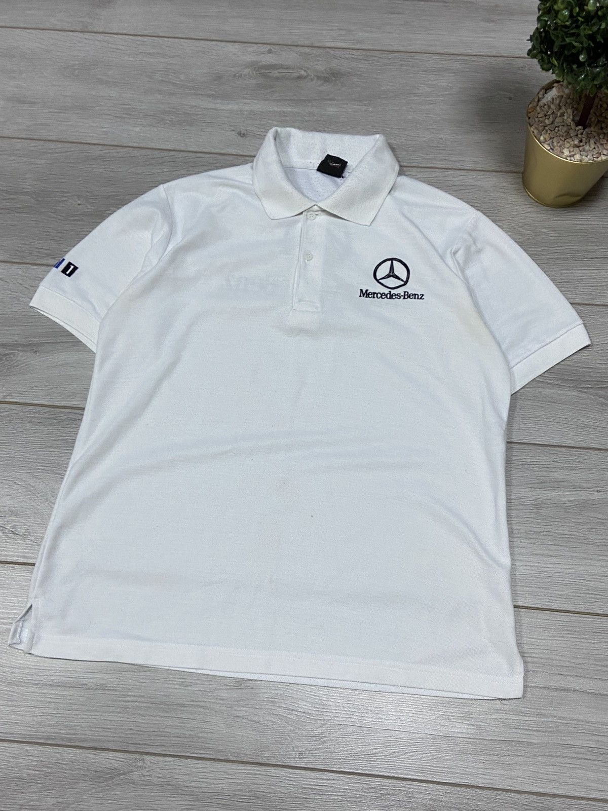 Mercedes-Benz Mercedes Benz big logo vintage polo Size US L / EU 52-54 / 3 - 3 Thumbnail