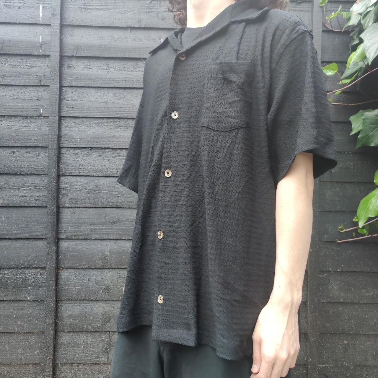 Other Japanese Black Textured Ripple Shirt Size US M / EU 48-50 / 2 - 2 Thumbnail