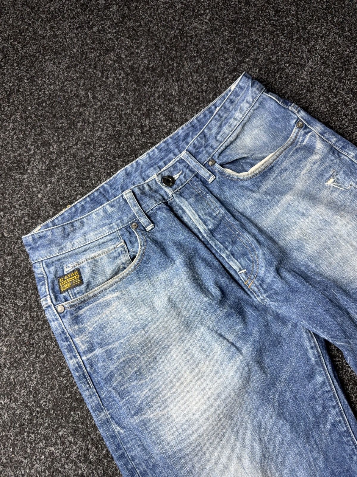 G-Star 00s Y2K G-Star RAW GS01 Distressed Destroyed Wide Jeans Size US 32 / EU 48 - 6 Thumbnail