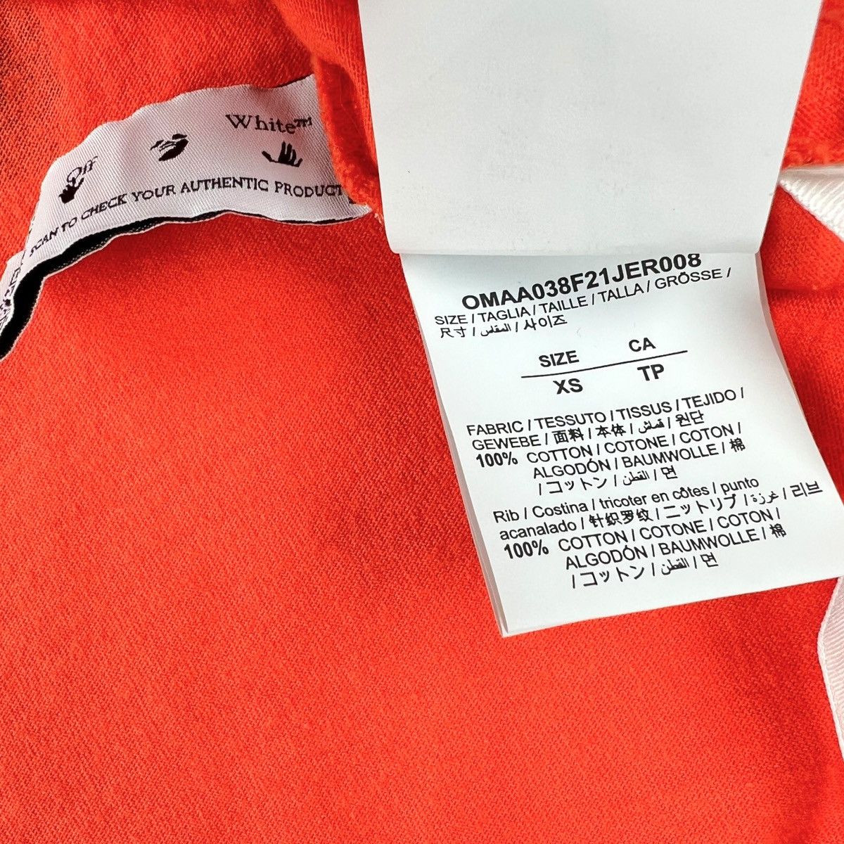 Off-White Off-White Jumbo Marker Orange T Shirt Size US L / EU 52-54 / 3 - 4 Thumbnail