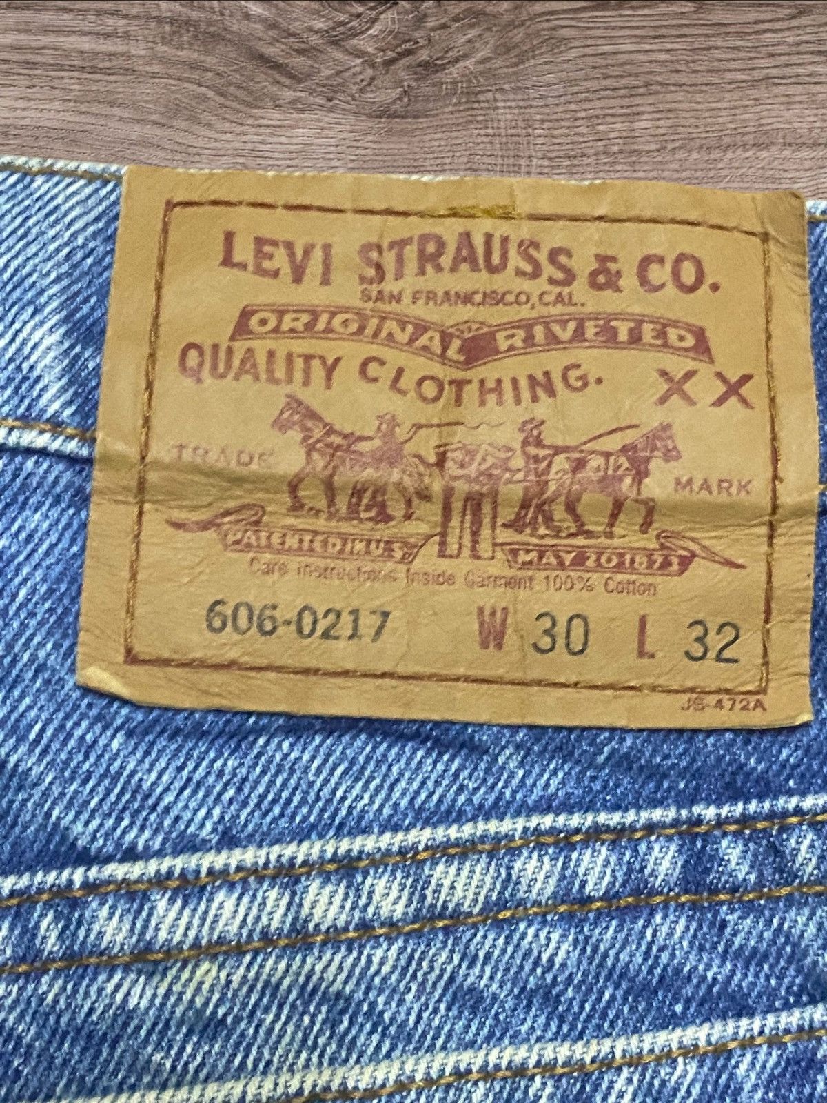 Levi's Vintage Clothing Vintage Levis 606 Light Wash Distressed Tapered Leg Size US 29 - 18 Thumbnail