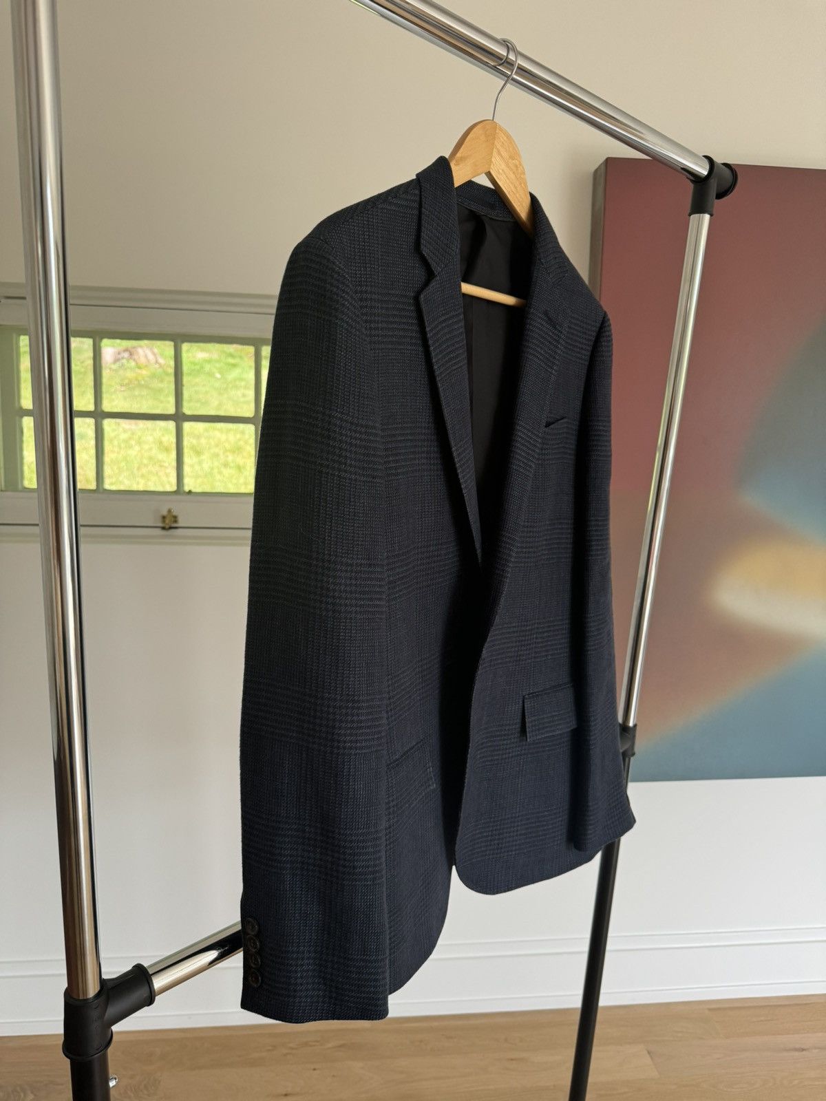 J.Crew J.Crew Houndstooth Navy Ludlow Blazer Size 38R - 3 Thumbnail