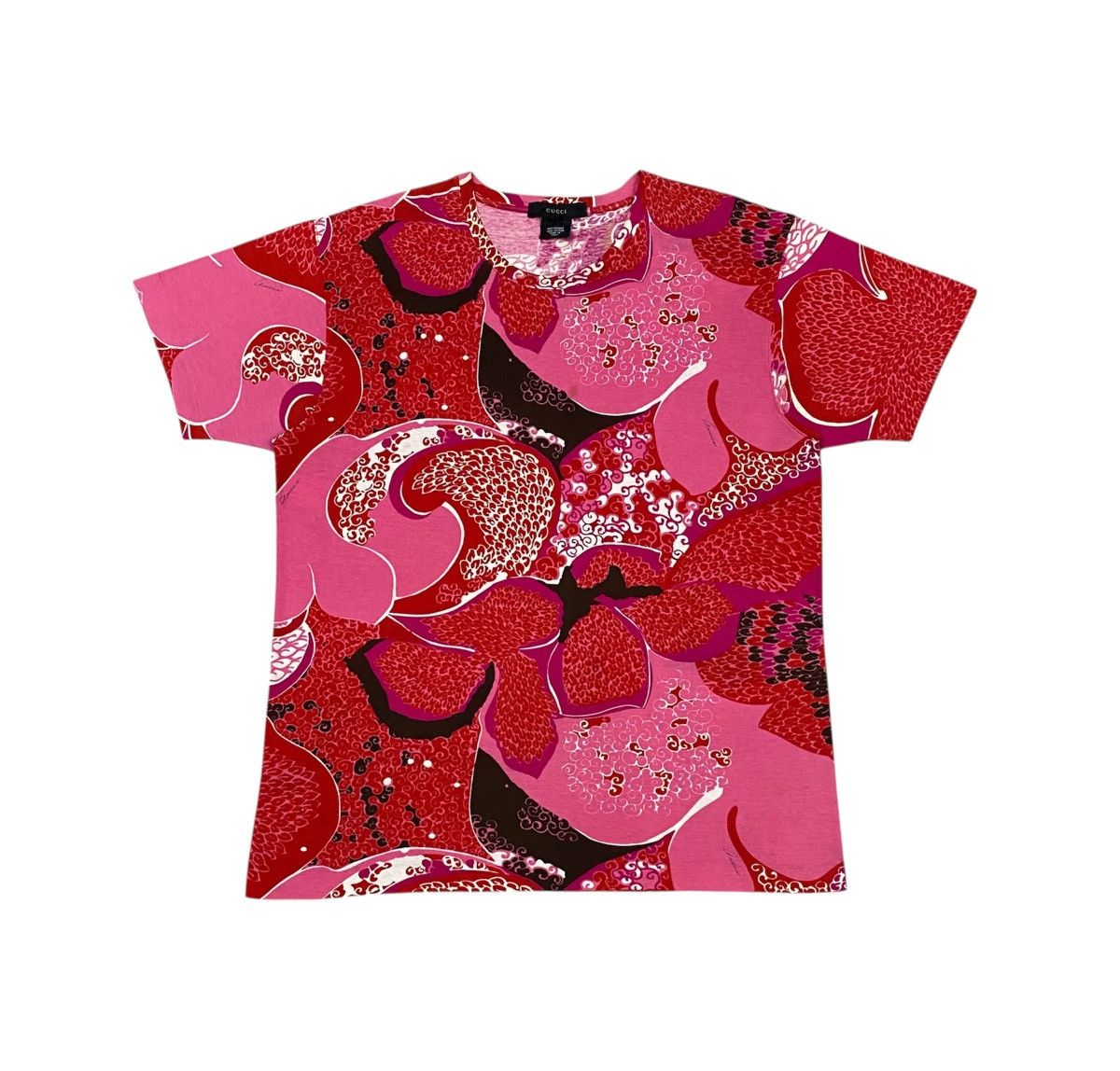 Gucci Gucci SS1999 Floral Red Shirt Size L / US 10 / IT 46 - 1 Thumbnail