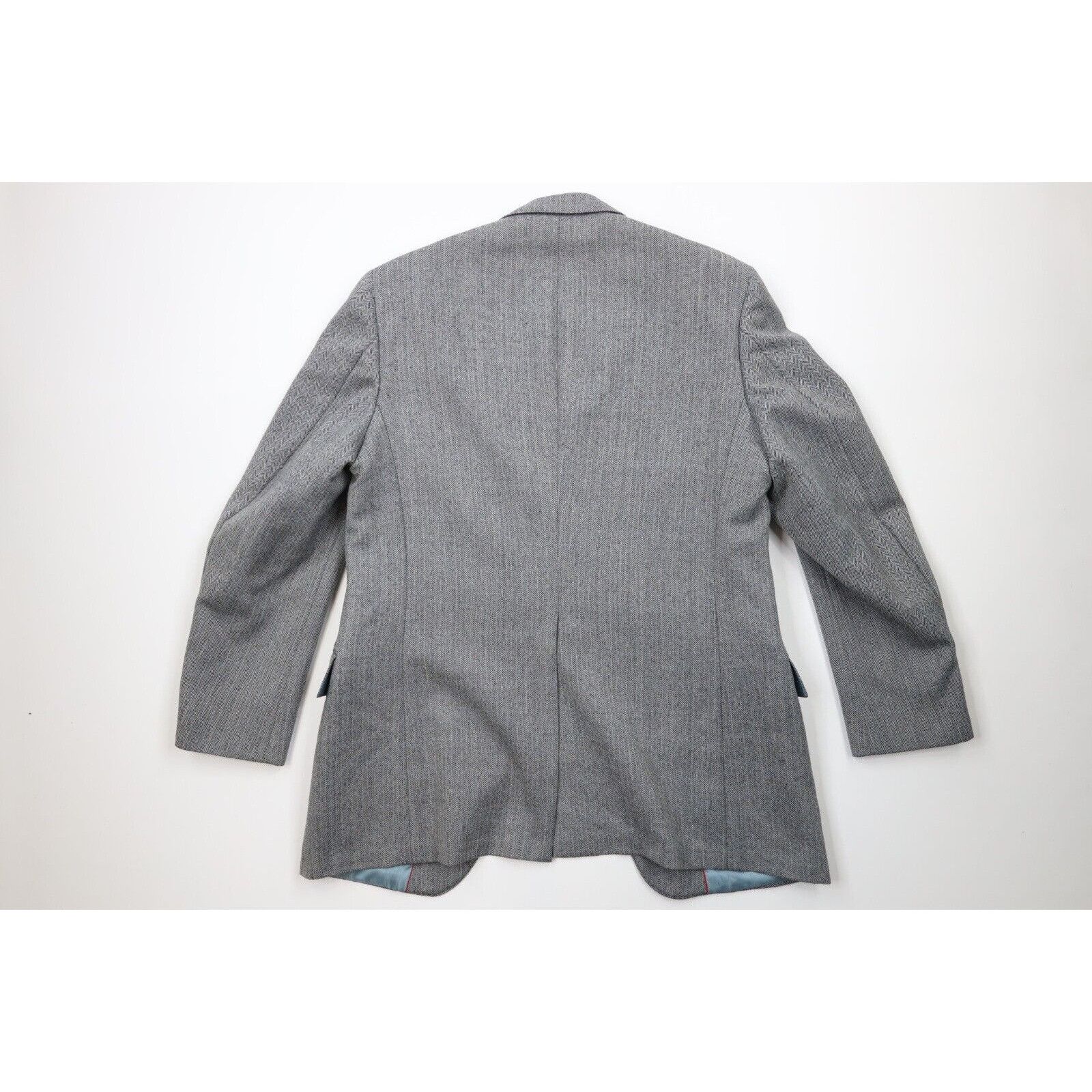 Vintage Vintaeg 70s Streetwear Wool Herringbone 3 Piece Suit Size 40L - 7 Thumbnail