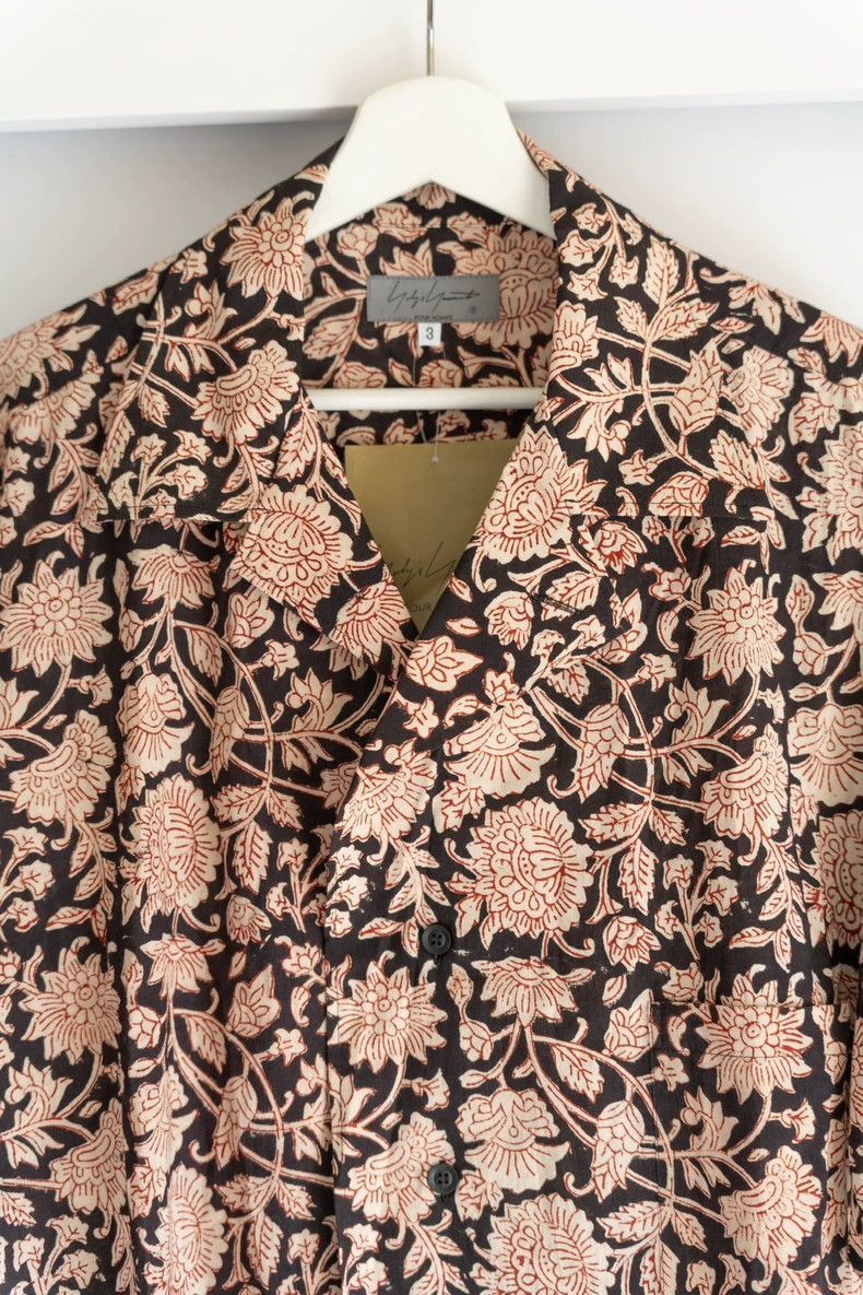 Yohji Yamamoto Yohji Yamamoto Yohji Yamamoto Floral Short Sleeve Shirt Size US L / EU 52-54 / 3 - 3 Thumbnail