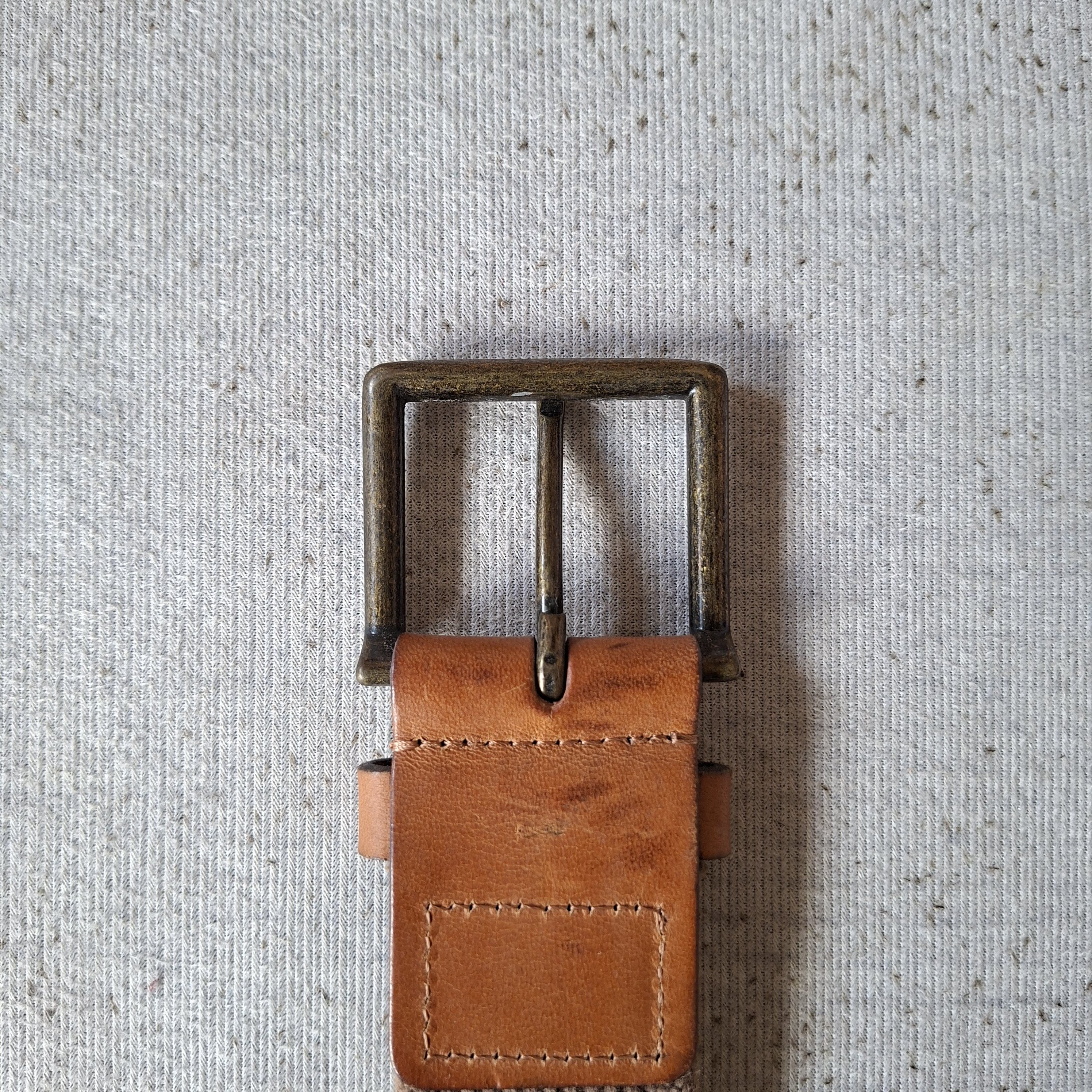 Alpha Industries 🇺🇲 Us air force solid brass military leather/canvas belt Size ONE SIZE - 4 Thumbnail