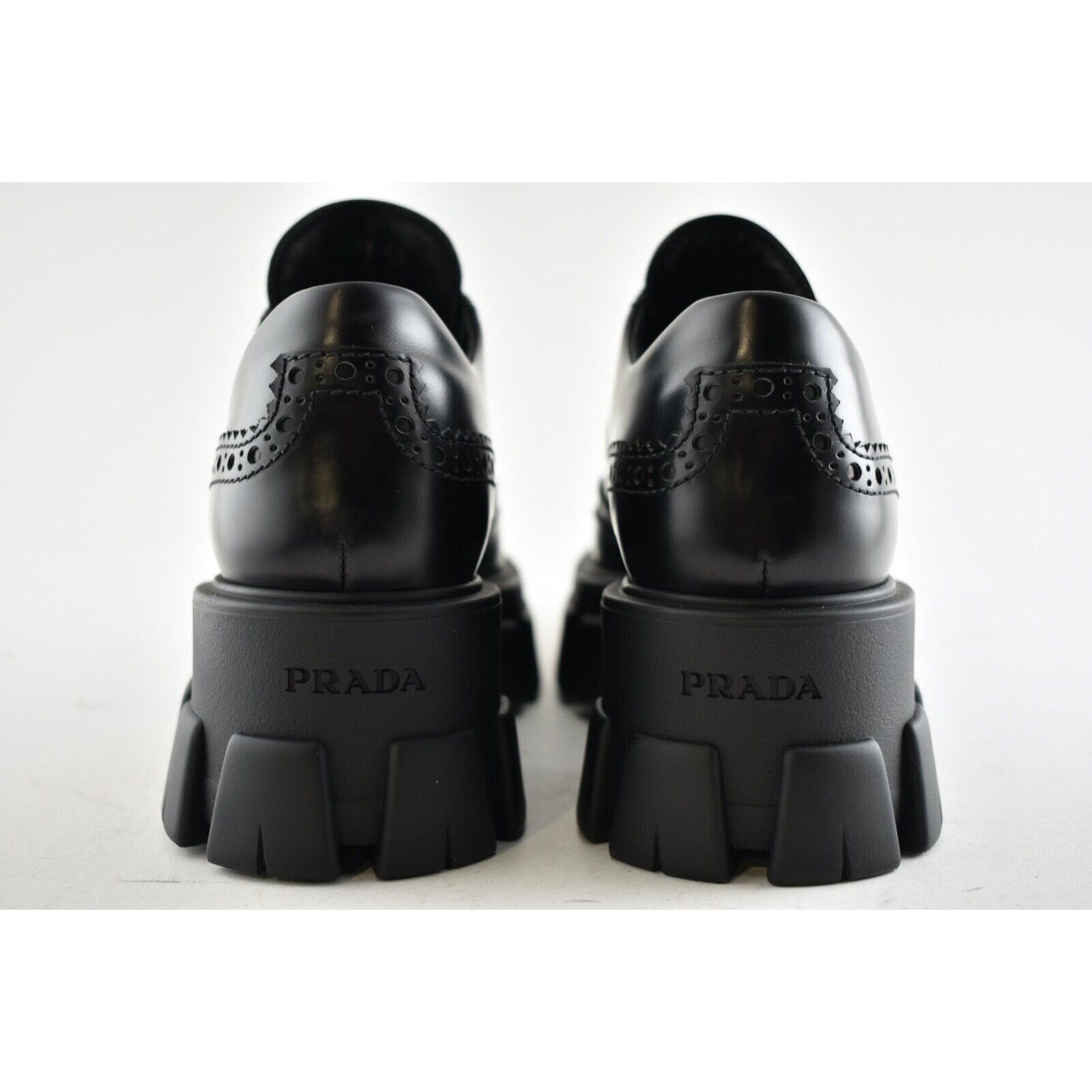 Prada Monolith Brogue Platform Loafer Creeper Lace Up Flat 39.5 Size US 9.5 / IT 39.5 - 9 Thumbnail