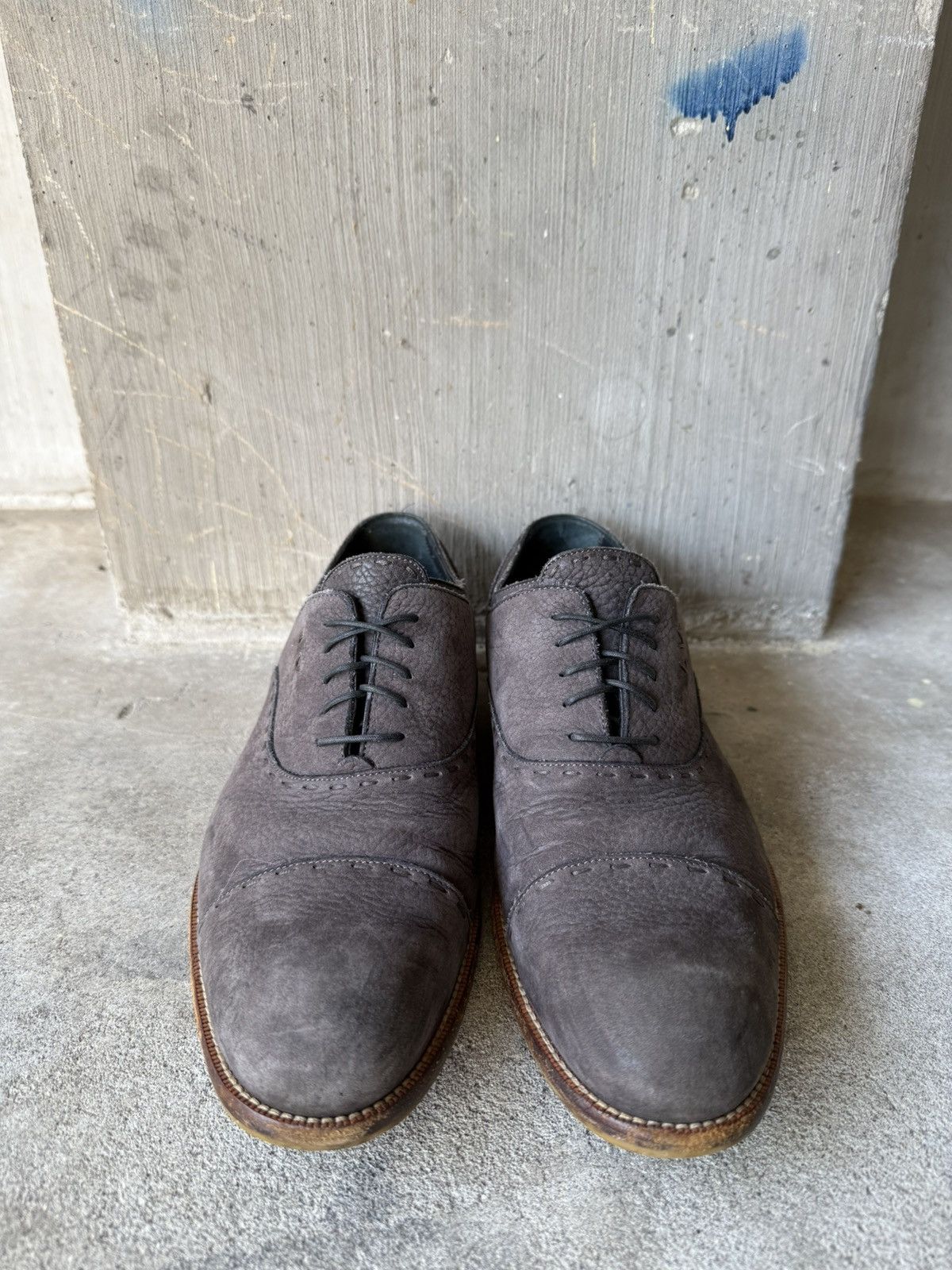 Louis Vuitton LOUIS VUITTON Archive Dark Brown Suede Leather Shoes Size US 7.5 / EU 40-41 - 2 Thumbnail