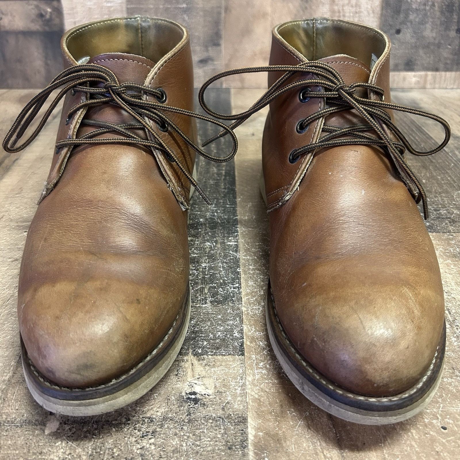 Red Wing Red Wing 595 Chukka Leather Lace Up Work Boots Mens 10.5 EE Size US 10.5 / EU 43-44 - 3 Thumbnail