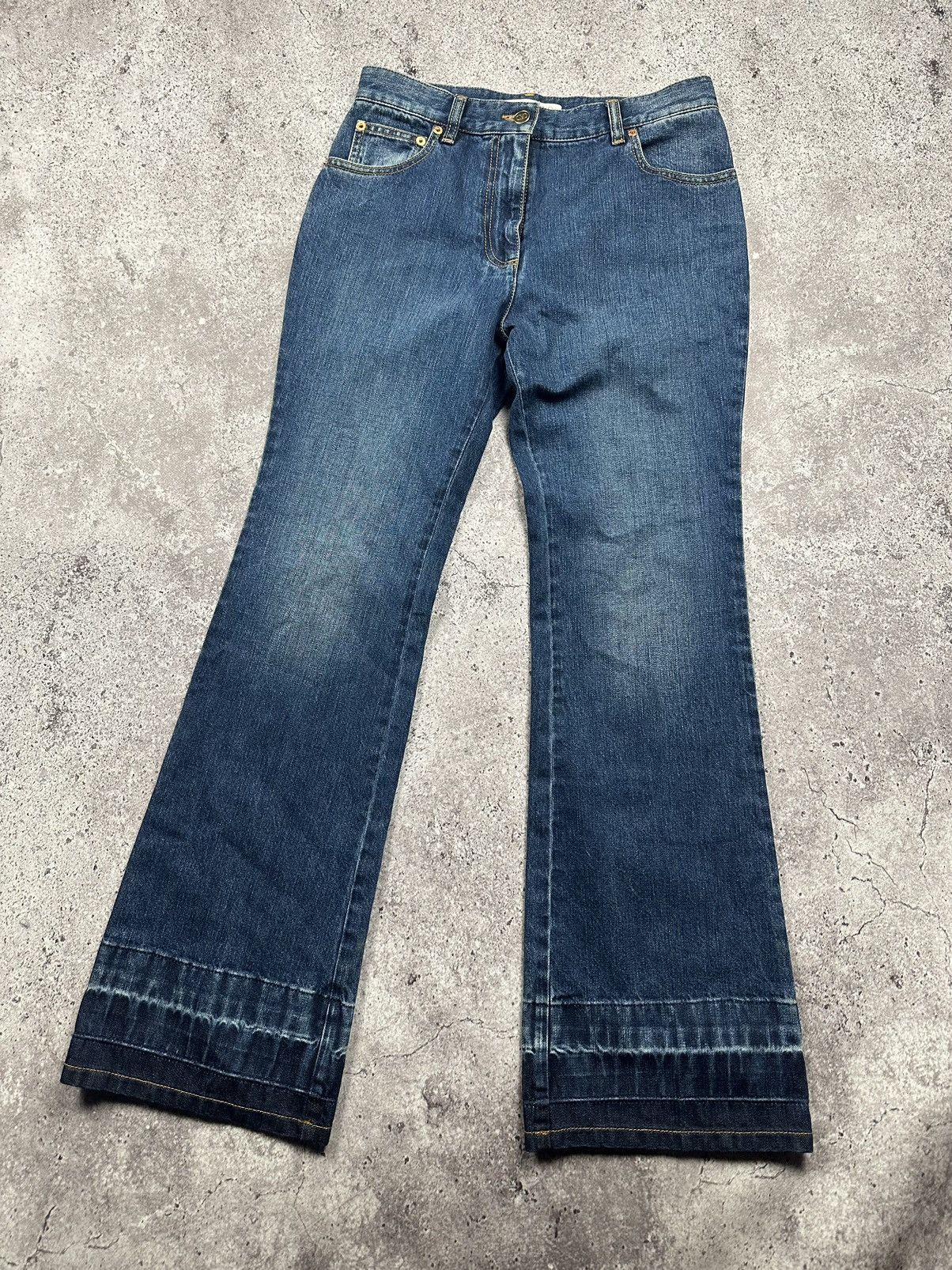 Valentino Valentino Garavani Flared Jeans Pants Metal Logo RRP 850€+ Size 27" / US 4 / IT 40 - 6 Thumbnail