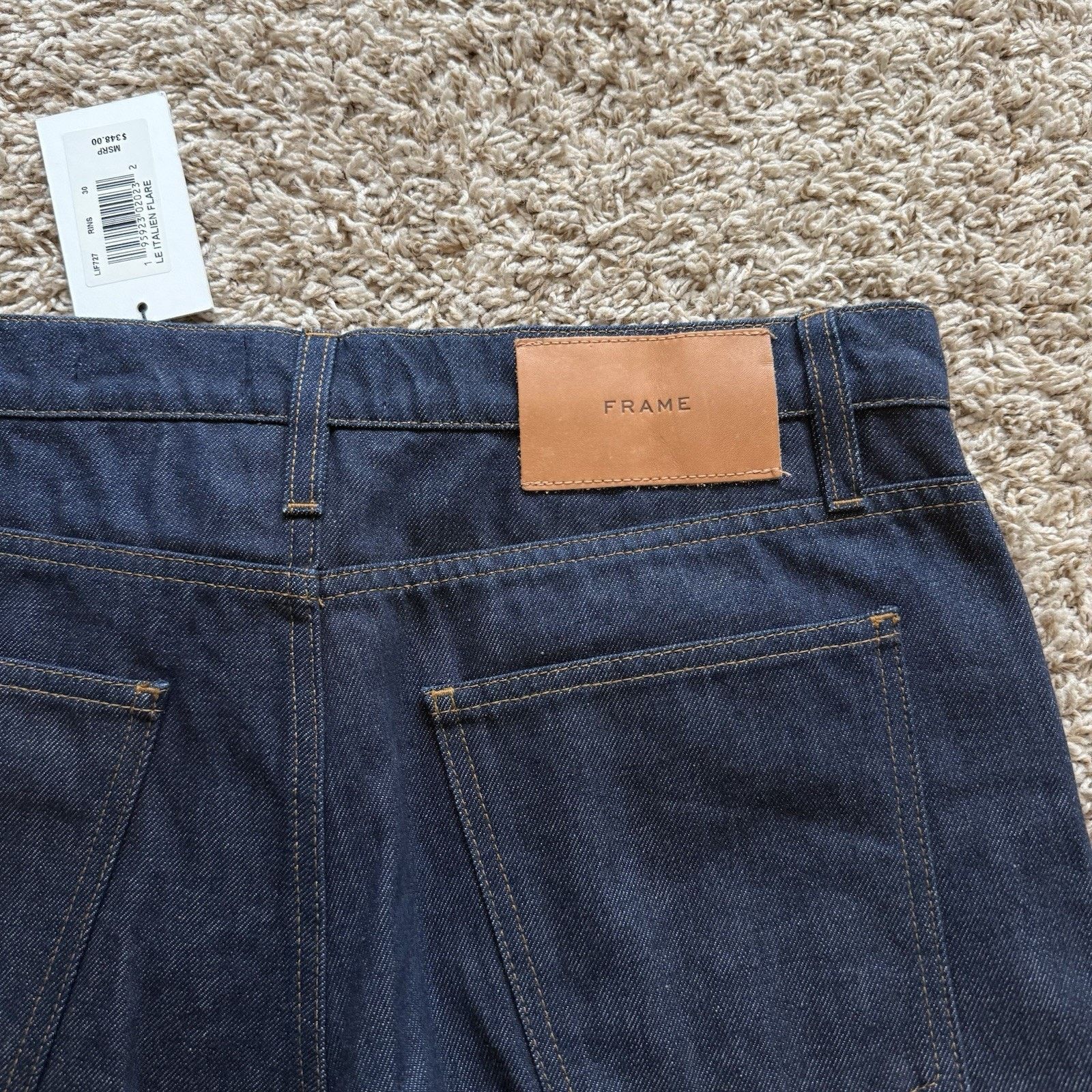 Frame NWT $348 Frame Le Italien Flare Dark Blue Denim Jeans Pants Size 30" / US 8 / IT 44 - 10 Thumbnail