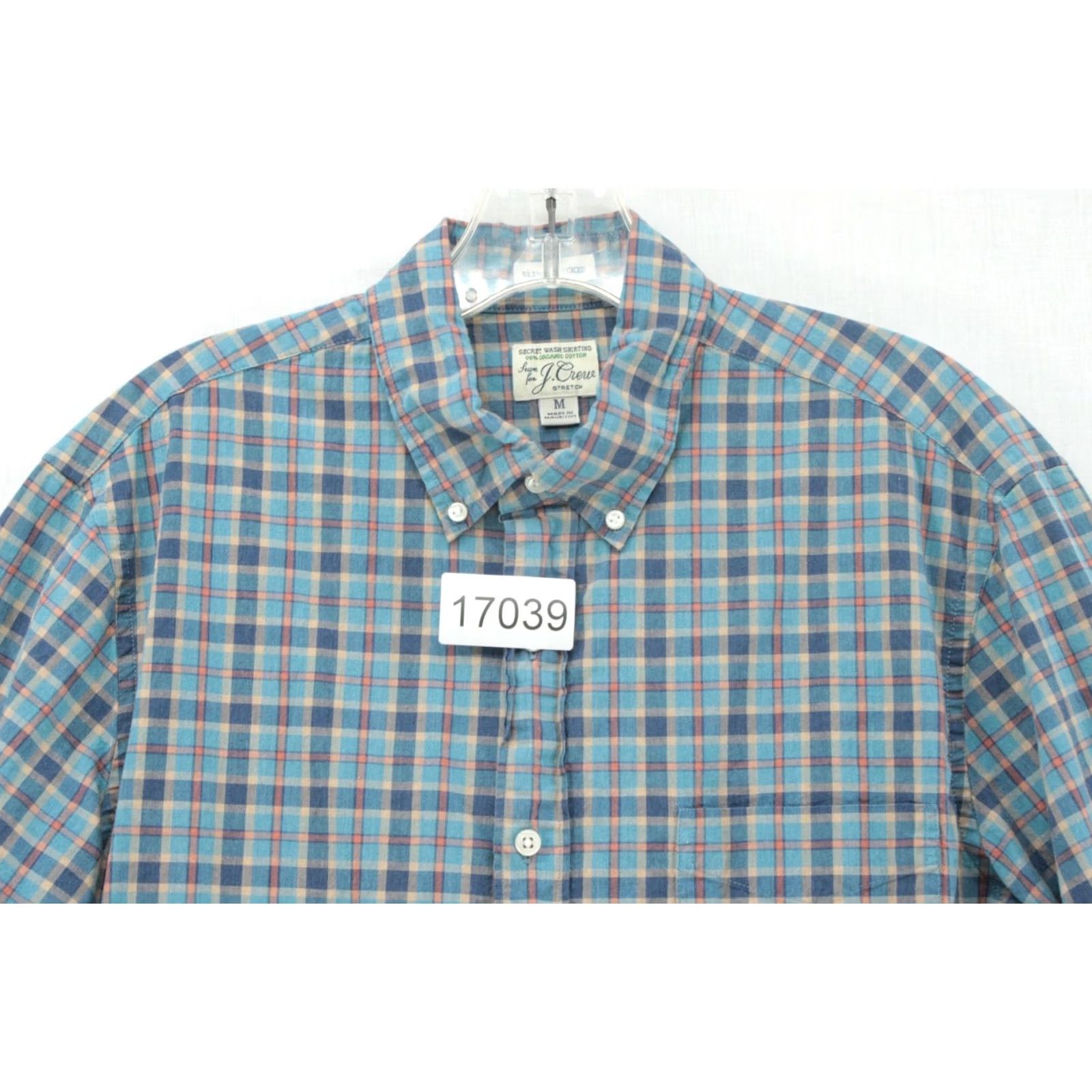 J.Crew J.CREW Slim Untucked Stretch Shirt Mens M Plaid Long Sleeve Button-Down Size US M / EU 48-50 / 2 - 7 Thumbnail