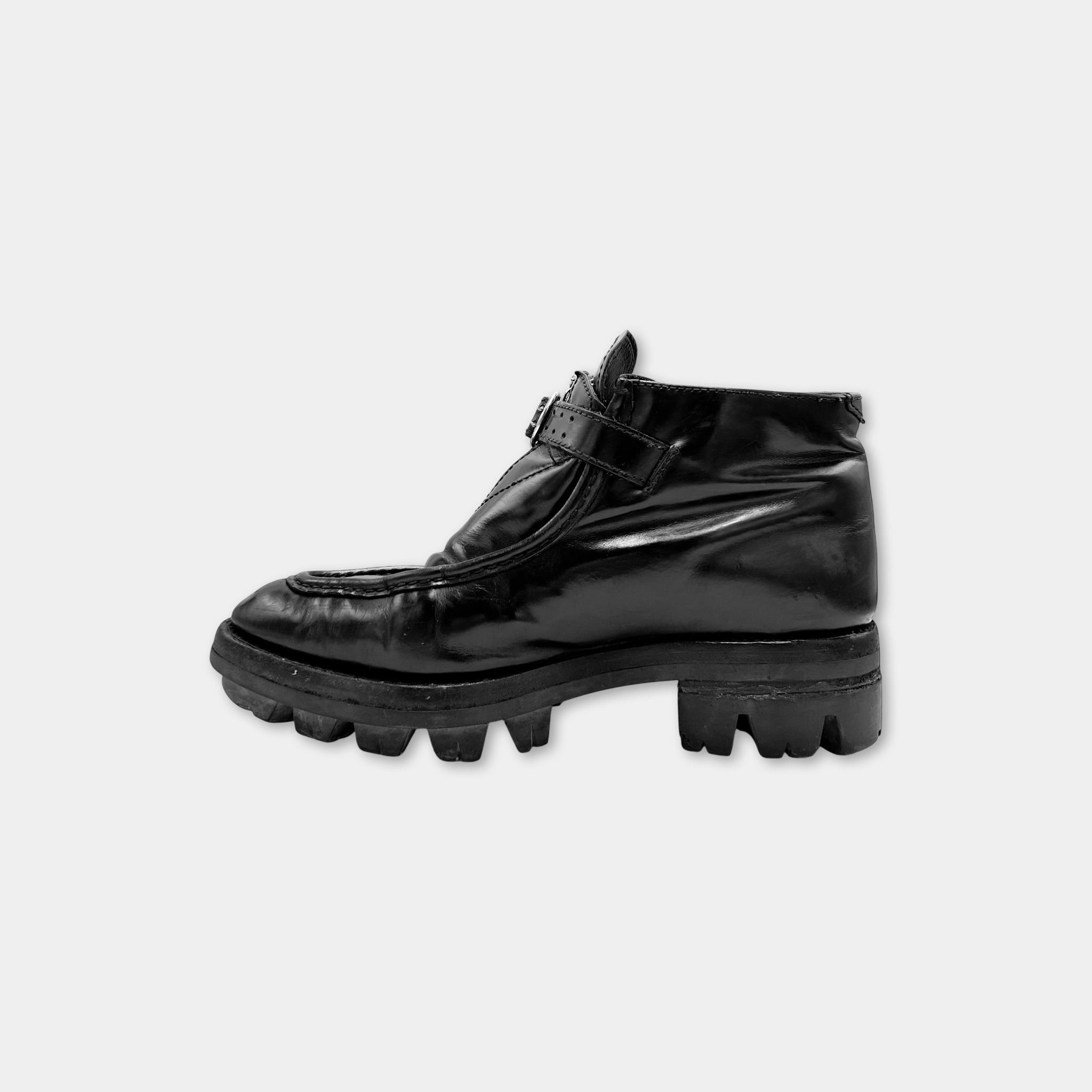 Prada Prada Platform Black Derby Shoes Size US 8 / IT 38 - 2 Thumbnail